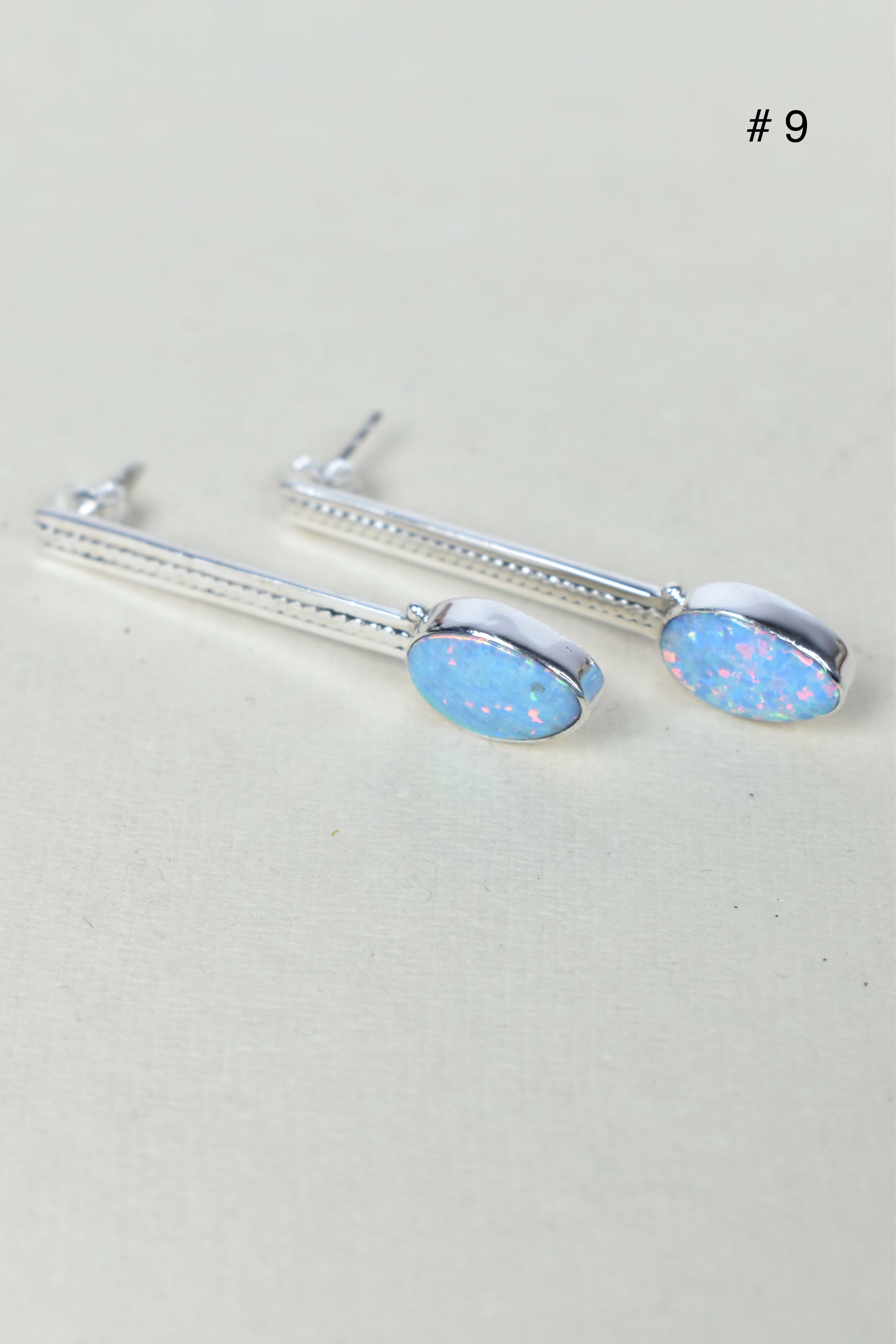 Silver Solitaire Bar Earrings-Drop Earrings-Krush Kandy, Women's Online Fashion Boutique Located in Phoenix, Arizona (Scottsdale Area)