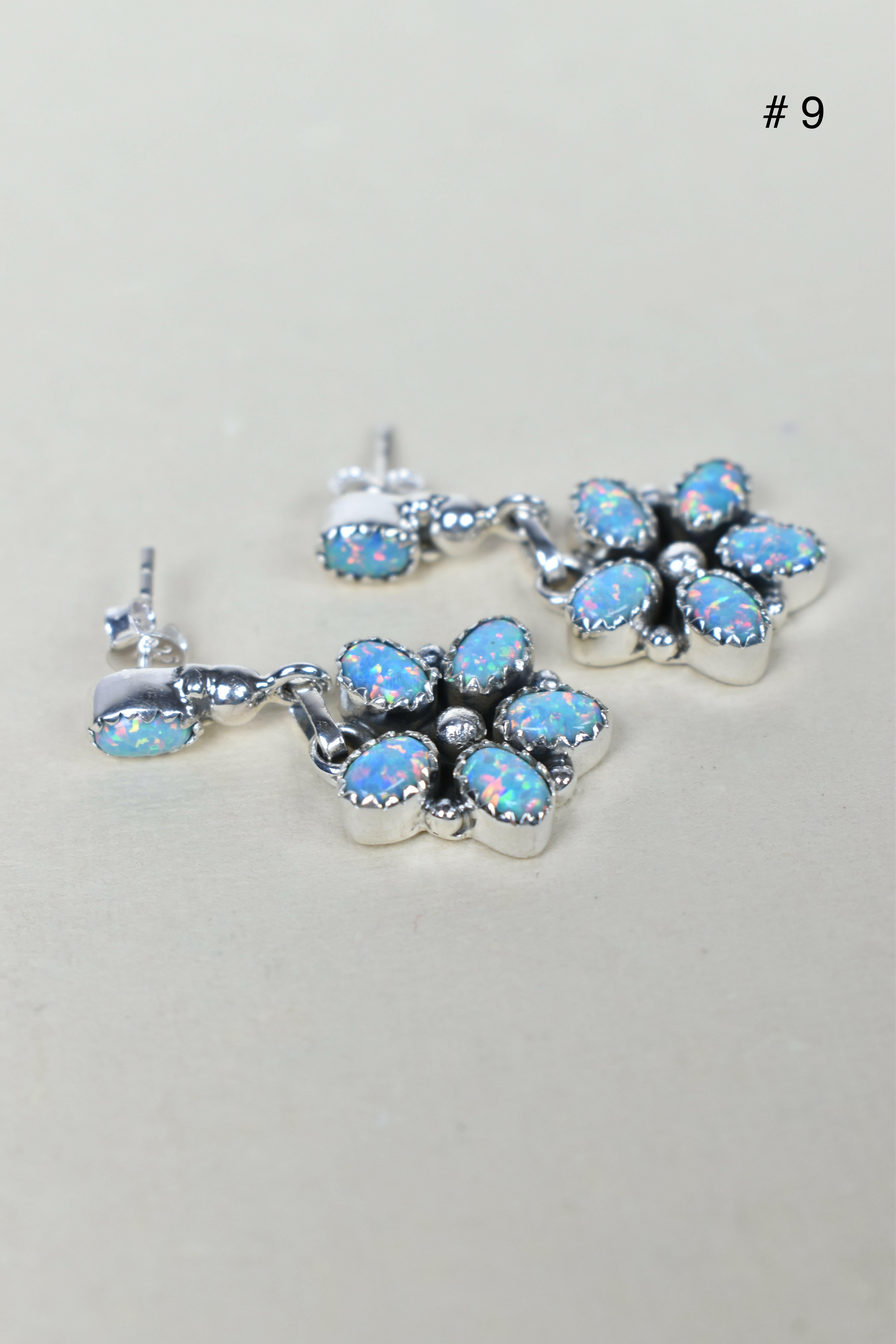 Pentapetal Post Sterling Silver Earrings-Drop Earrings-Krush Kandy, Women's Online Fashion Boutique Located in Phoenix, Arizona (Scottsdale Area)