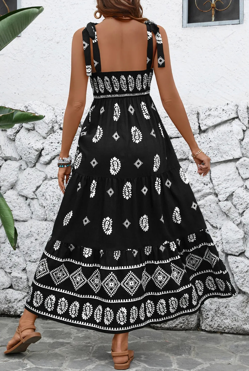 Printed Square Neck Maxi Cami Dress-Dresses-Krush Kandy, Women's Online Fashion Boutique Located in Phoenix, Arizona (Scottsdale Area)