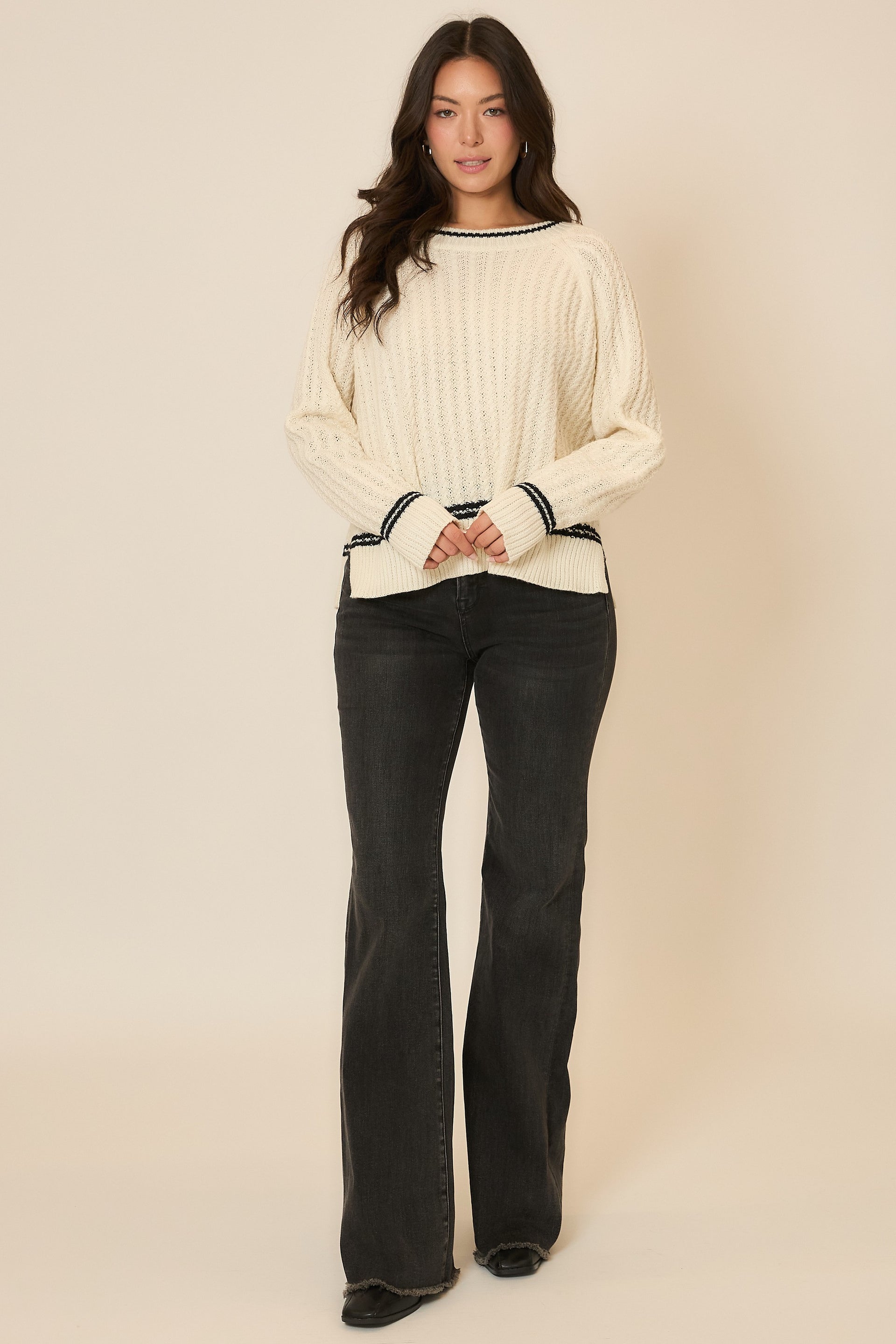 Soft Cable Knit Oversize Sweater-Sweaters-Krush Kandy, Women's Online Fashion Boutique Located in Phoenix, Arizona (Scottsdale Area)