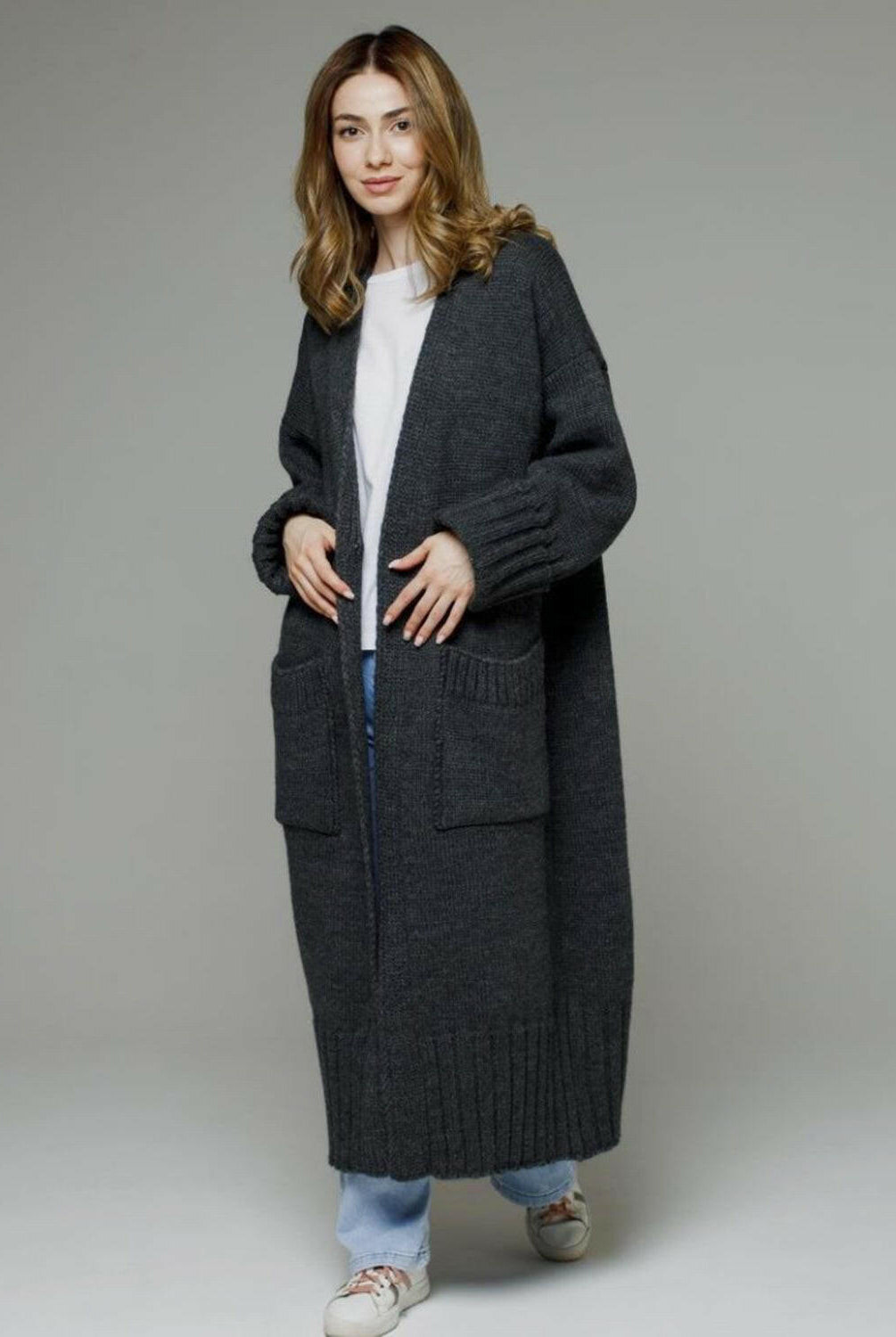 Pocketed Open Front Dropped Shoulder Cardigan-Krush Kandy, Women's Online Fashion Boutique Located in Phoenix, Arizona (Scottsdale Area)