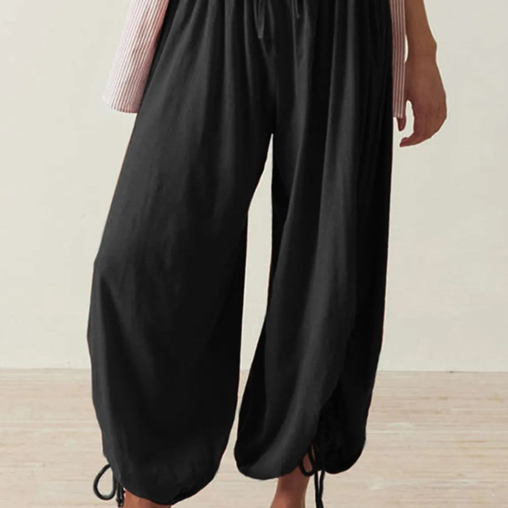 Drawstring Ruched Pants-Krush Kandy, Women's Online Fashion Boutique Located in Phoenix, Arizona (Scottsdale Area)
