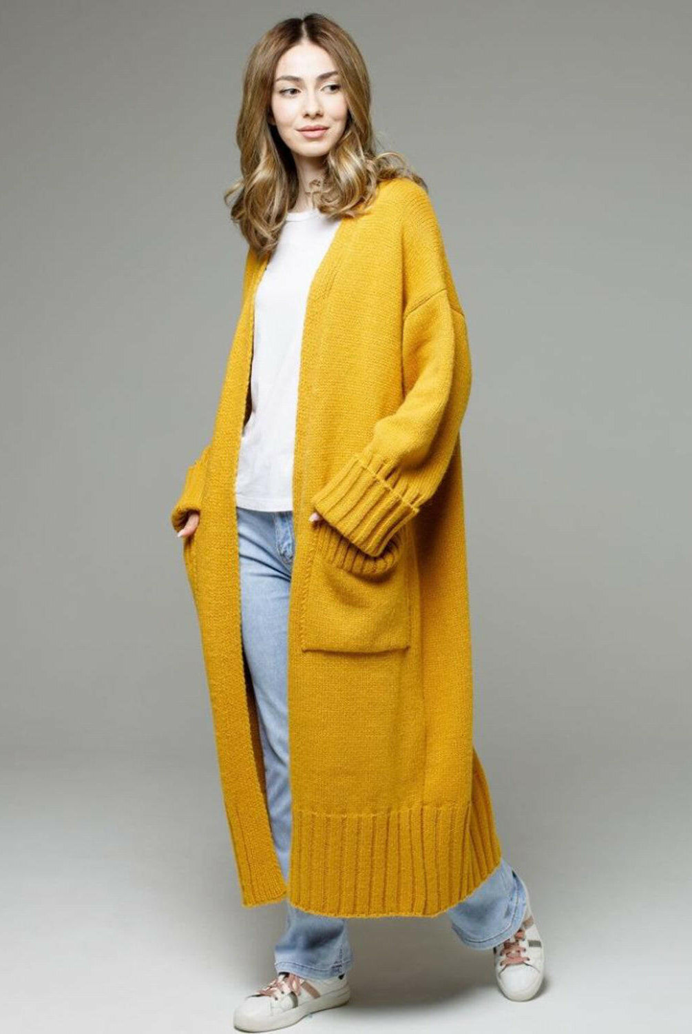 Pocketed Open Front Dropped Shoulder Cardigan-Krush Kandy, Women's Online Fashion Boutique Located in Phoenix, Arizona (Scottsdale Area)