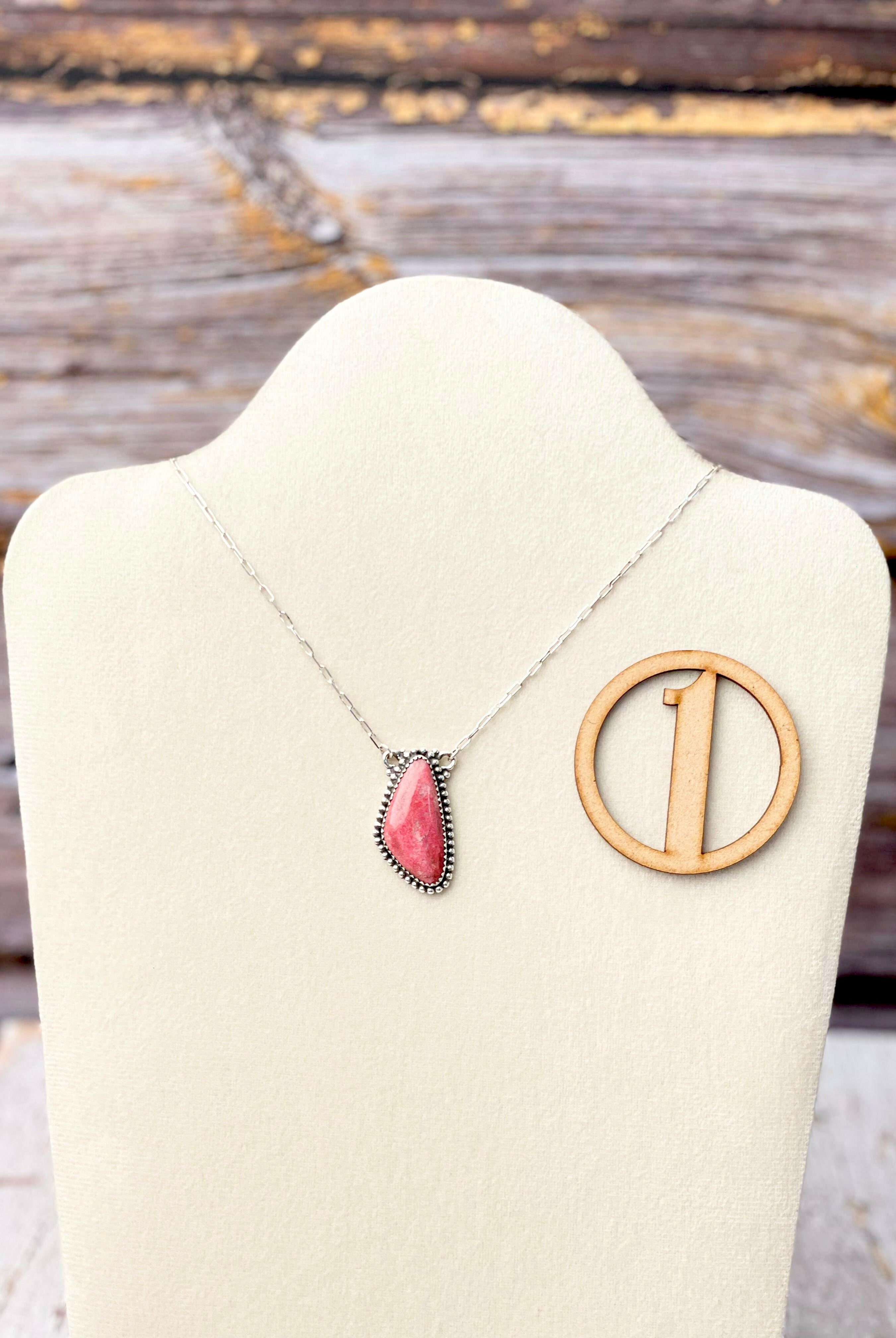 Thulite Slab Necklaces-Necklaces-Krush Kandy, Women's Online Fashion Boutique Located in Phoenix, Arizona (Scottsdale Area)