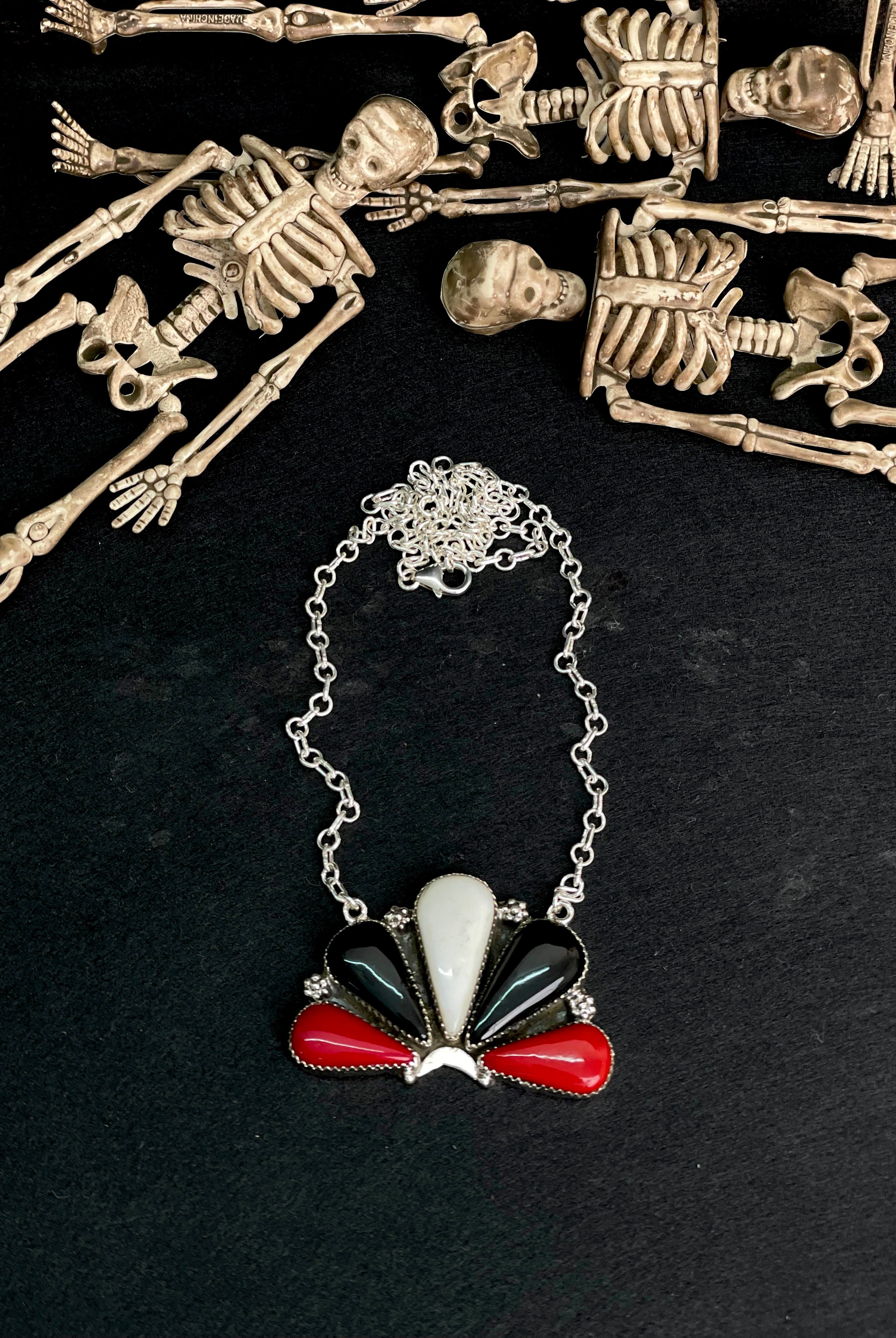 Halloween Necklace Rosarita & Black Onyx sno 3-Necklaces-Krush Kandy, Women's Online Fashion Boutique Located in Phoenix, Arizona (Scottsdale Area)