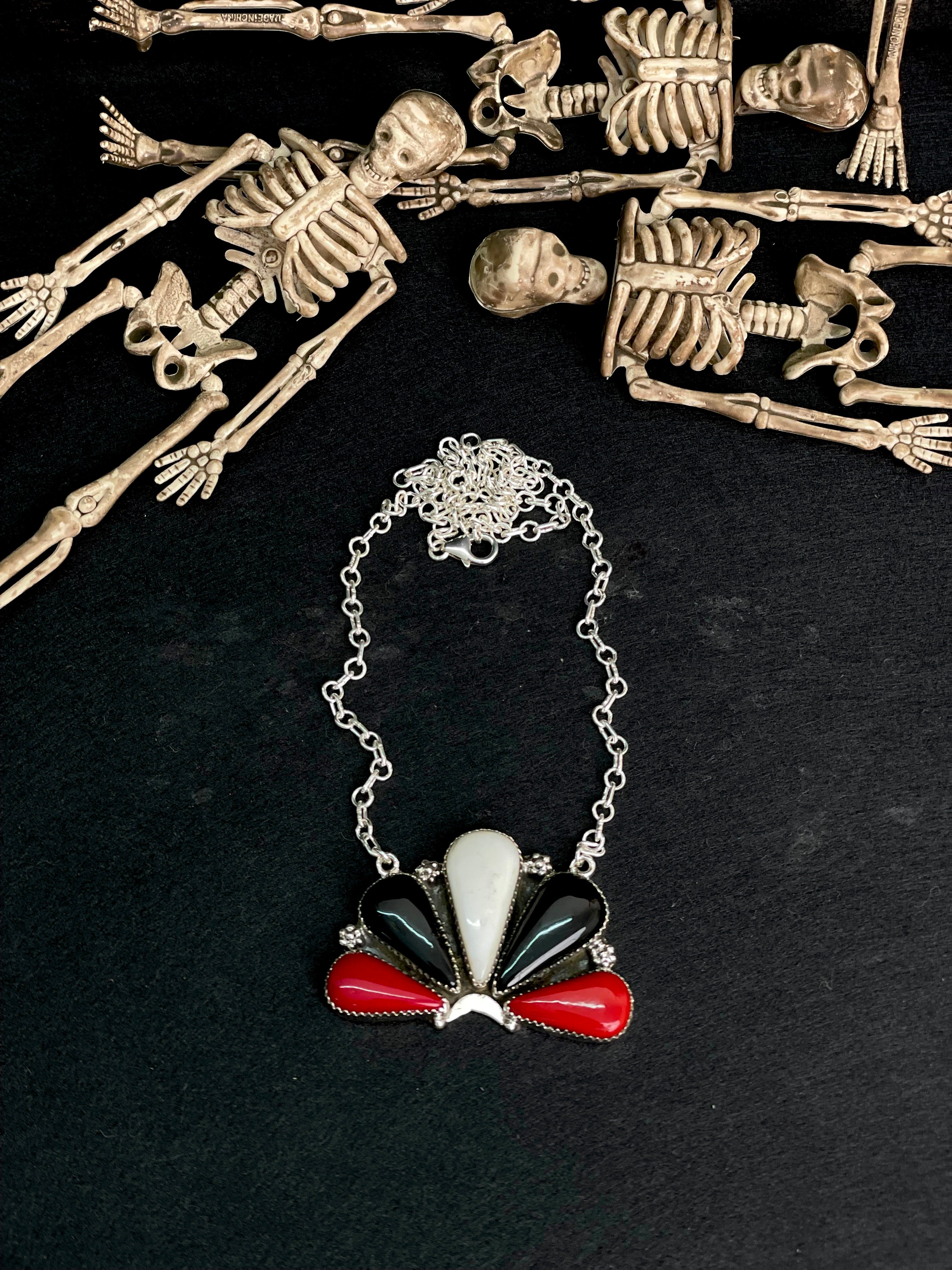 Halloween Necklace Rosarita & Black Onyx sno 3-Necklaces-Krush Kandy, Women's Online Fashion Boutique Located in Phoenix, Arizona (Scottsdale Area)