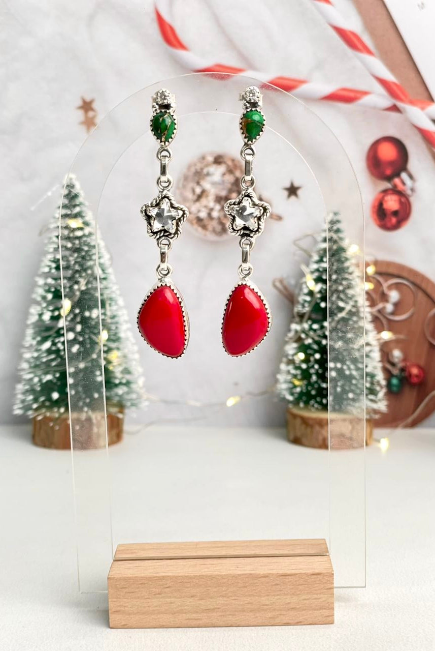 Christmas in Kandyland Star Drop Studs-Earrings-Krush Kandy, Women's Online Fashion Boutique Located in Phoenix, Arizona (Scottsdale Area)