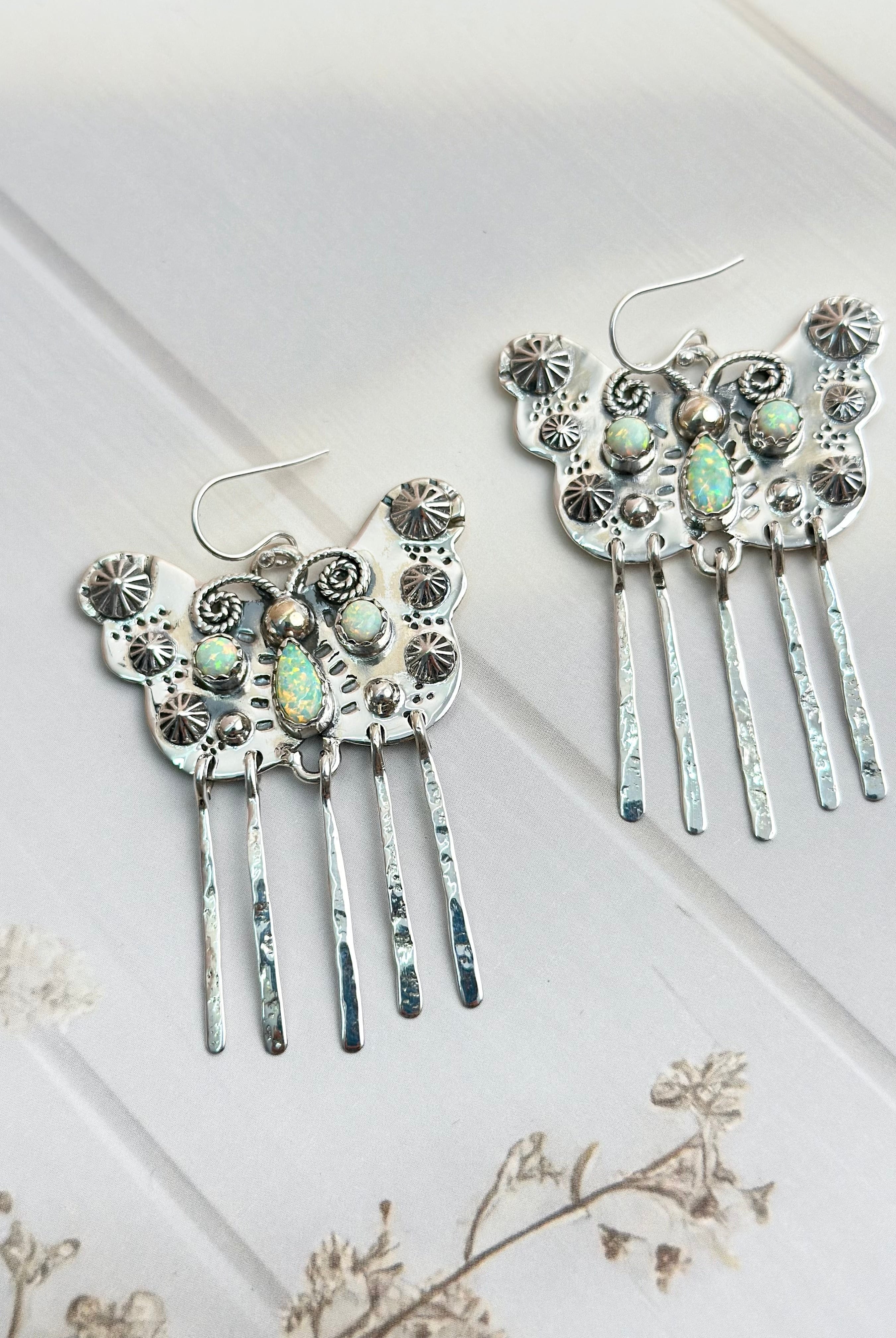 Boho Butterfly in Mesa Desert Opal Earrings-Earrings-Krush Kandy, Women's Online Fashion Boutique Located in Phoenix, Arizona (Scottsdale Area)