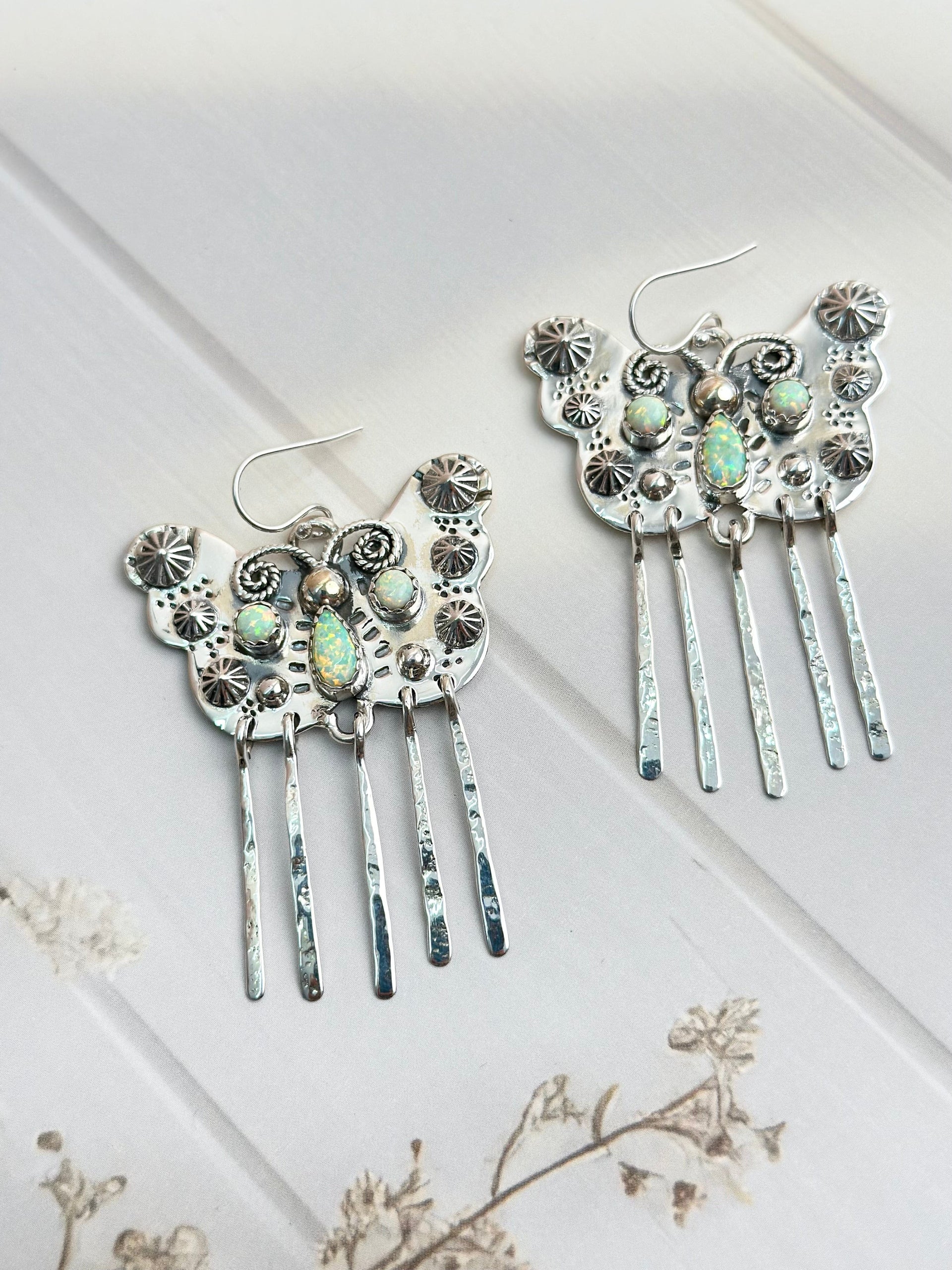 Boho Butterfly in Mesa Desert Opal Earrings-Earrings-Krush Kandy, Women's Online Fashion Boutique Located in Phoenix, Arizona (Scottsdale Area)