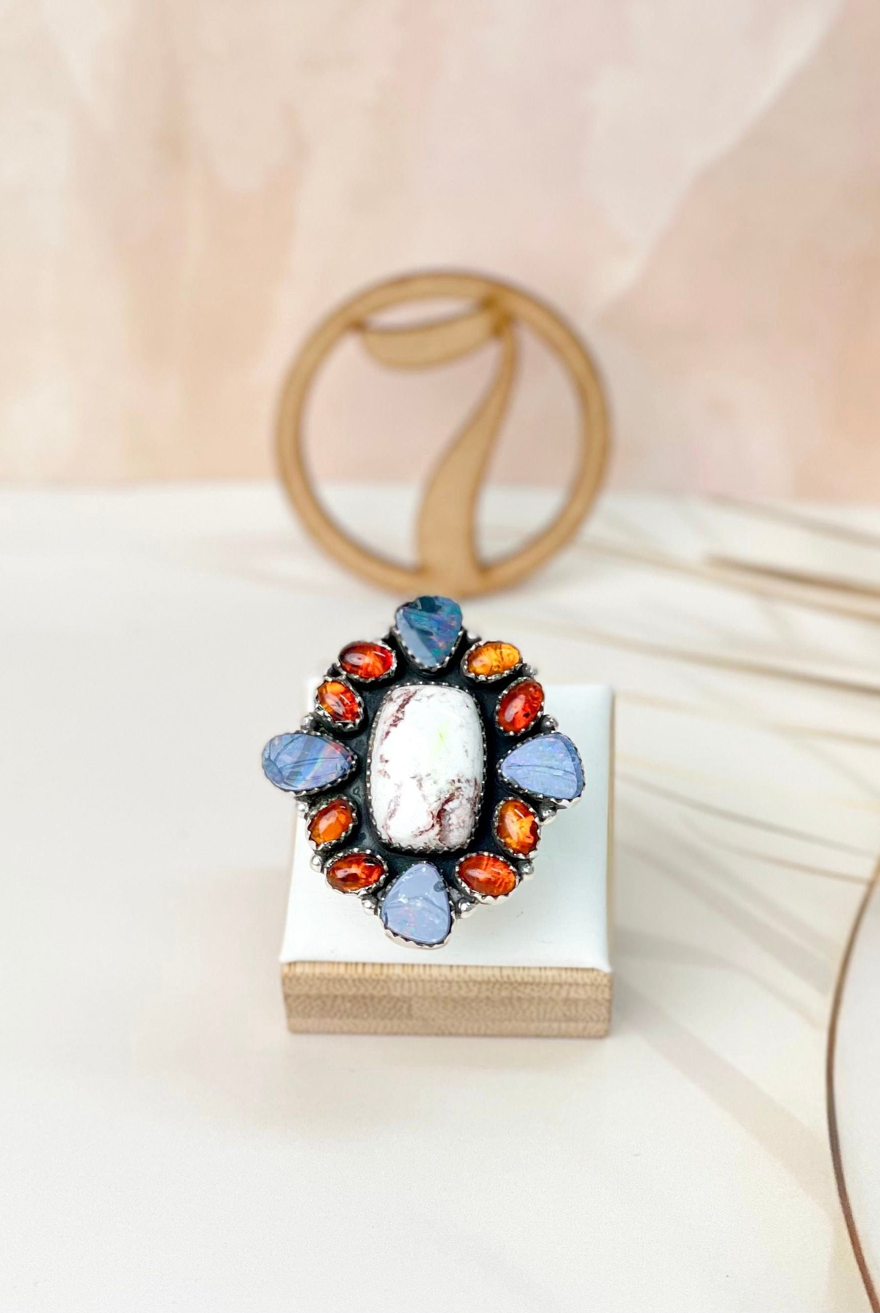 Australian Opal, Amber & Wild Horse Mixed Rings 24-Rings-Krush Kandy, Women's Online Fashion Boutique Located in Phoenix, Arizona (Scottsdale Area)