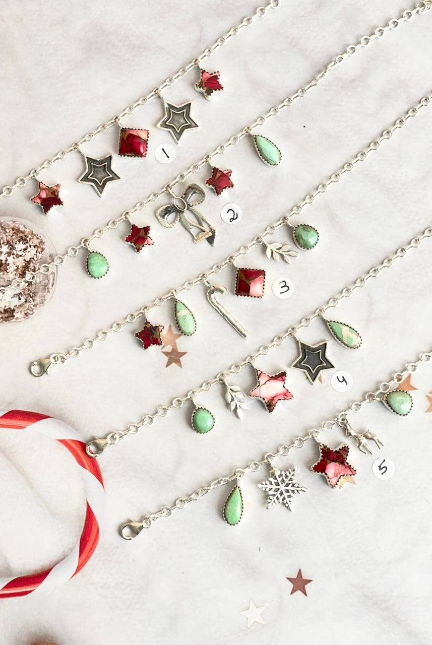 One Of A Kind Holiday Charm Bracelets-Bracelets-Krush Kandy, Women's Online Fashion Boutique Located in Phoenix, Arizona (Scottsdale Area)