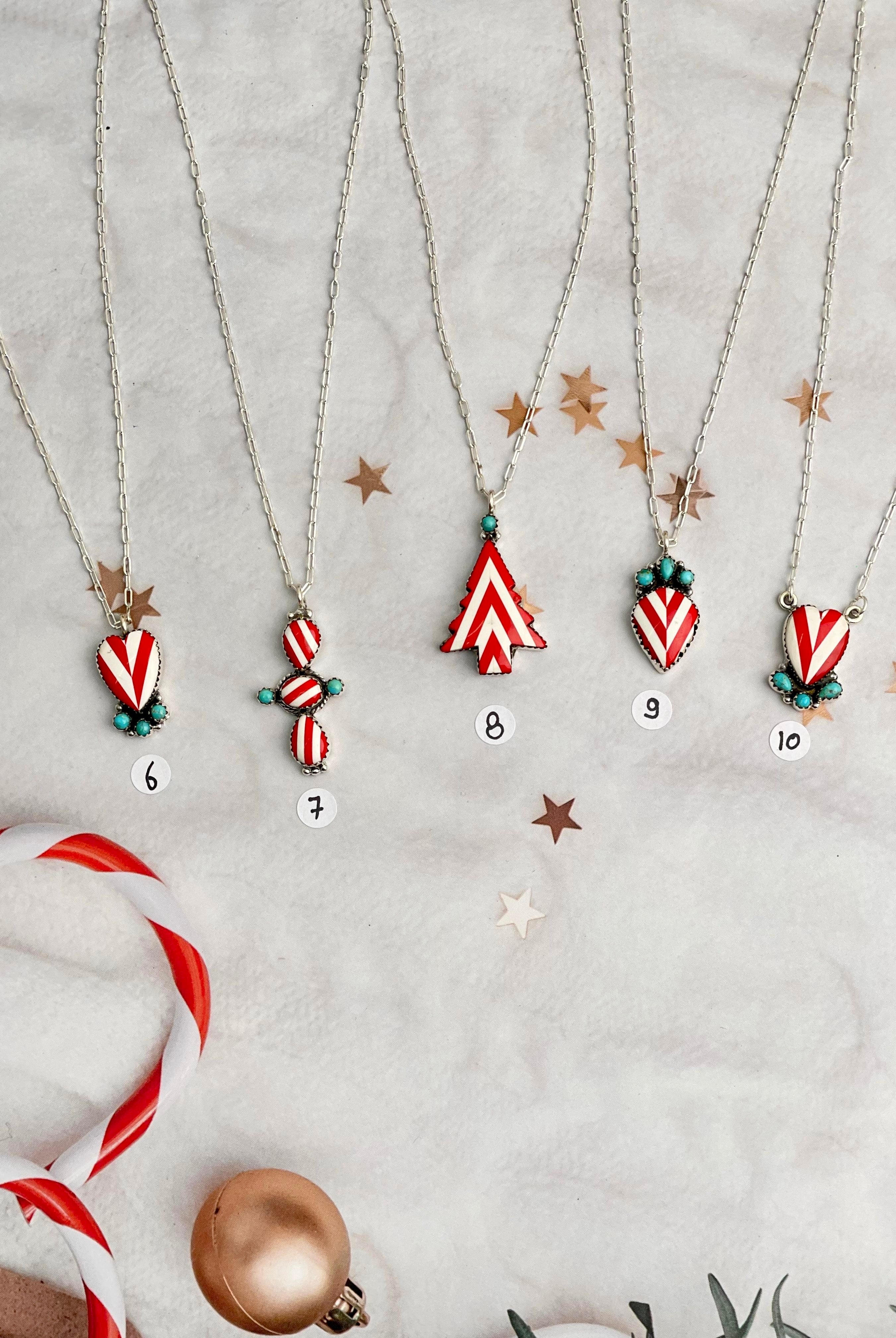 Holly Jolly Red & White Christmas Necklaces-Necklaces-Krush Kandy, Women's Online Fashion Boutique Located in Phoenix, Arizona (Scottsdale Area)