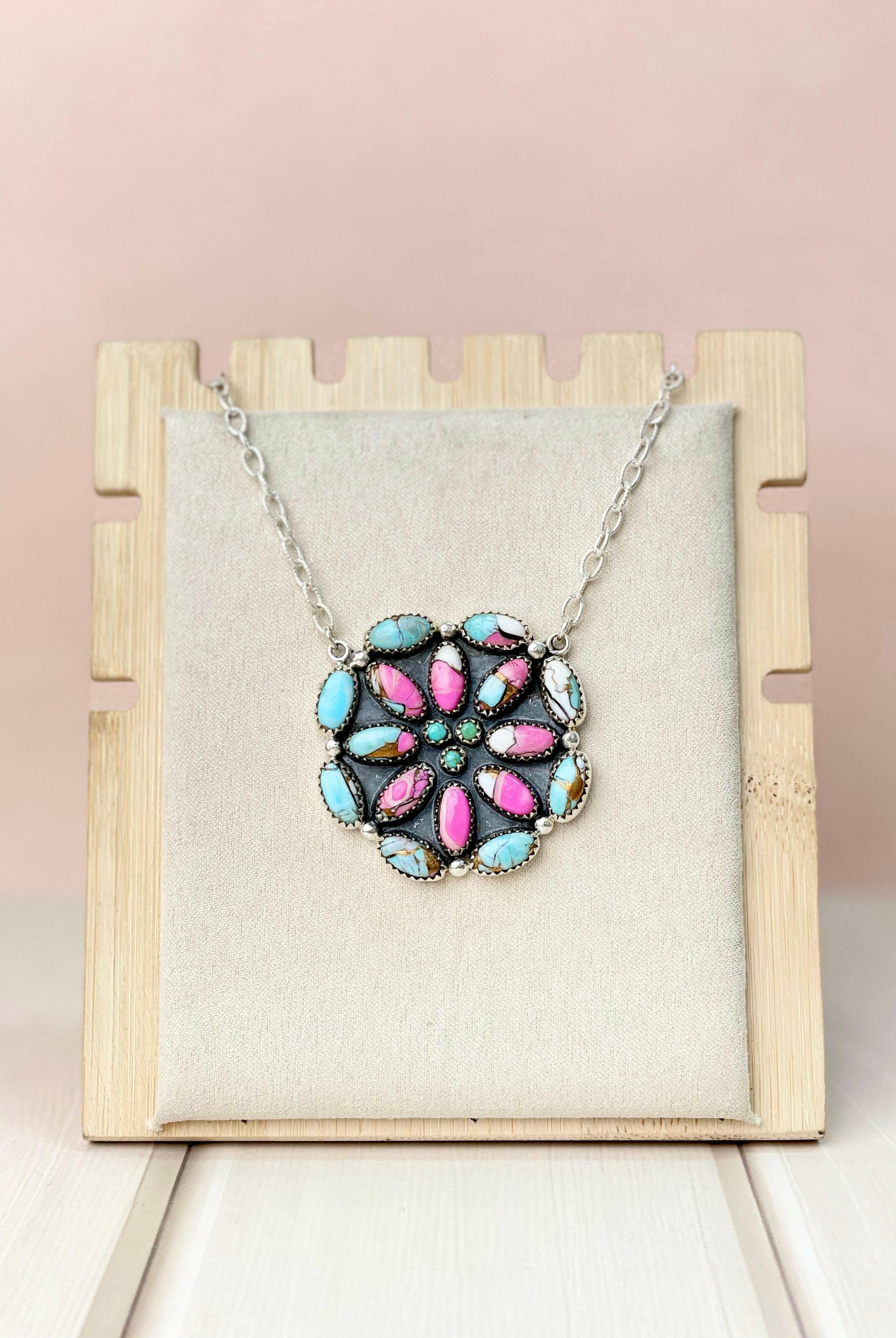 Cotton Candy Cluster Necklace no. 30-Necklaces-Krush Kandy, Women's Online Fashion Boutique Located in Phoenix, Arizona (Scottsdale Area)