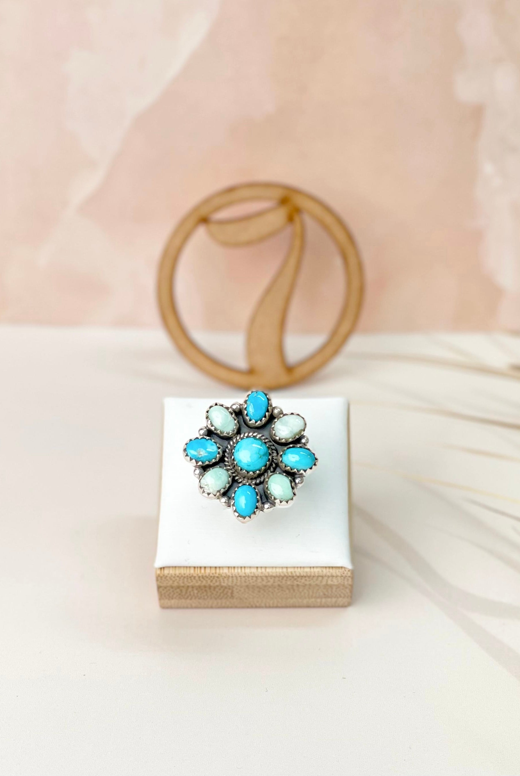 White Water Turquoise & Paloma Western Rings Bno. 12-Rings-Krush Kandy, Women's Online Fashion Boutique Located in Phoenix, Arizona (Scottsdale Area)