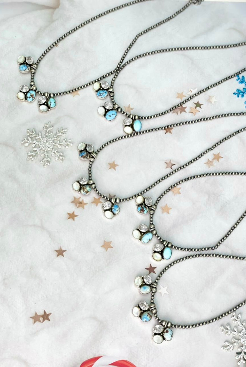 Winter Frost Golden Hills Beads Necklace-Necklaces-Krush Kandy, Women's Online Fashion Boutique Located in Phoenix, Arizona (Scottsdale Area)