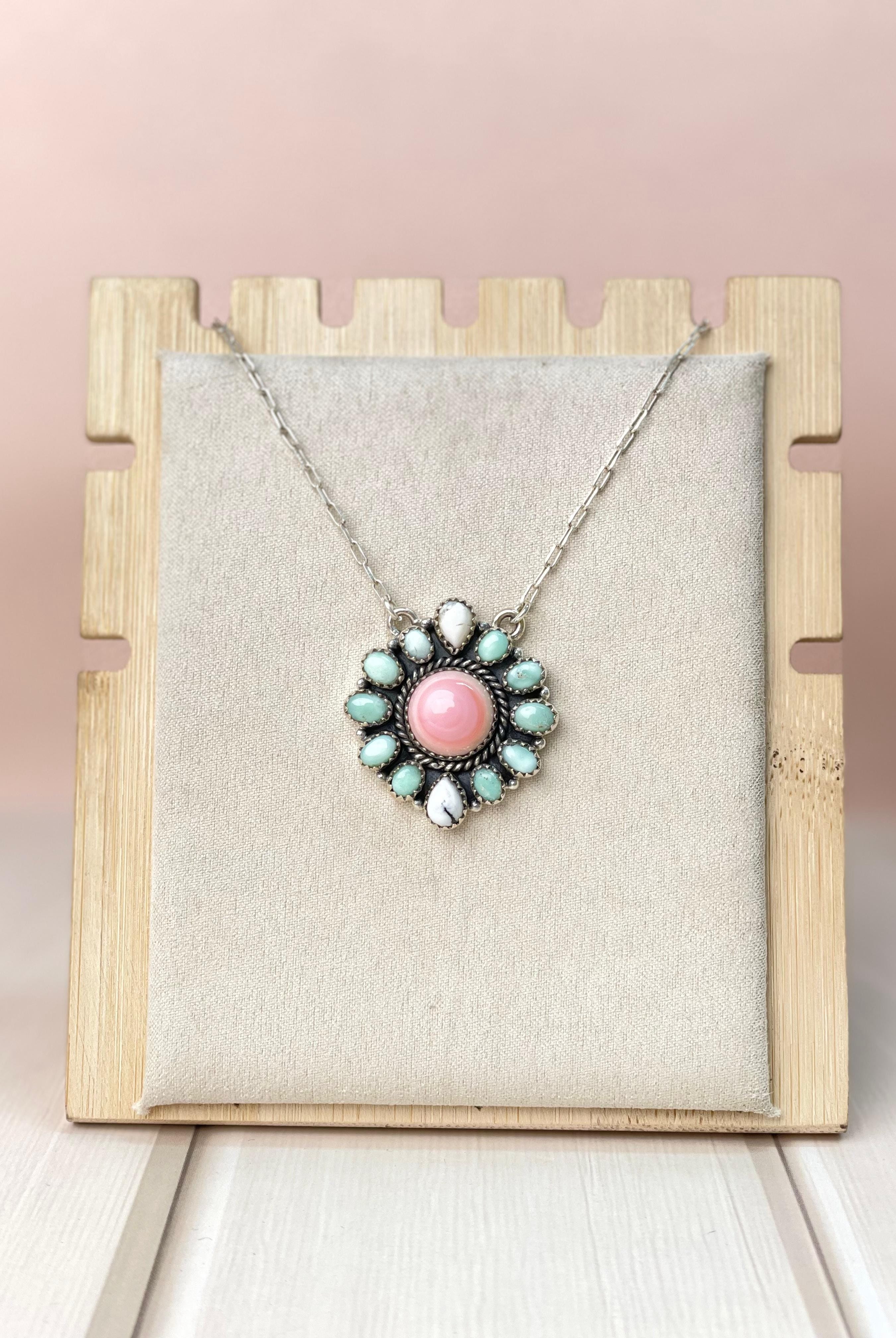 Paloma, Conch & White Buffalo Cluster Necklace-Necklaces-Krush Kandy, Women's Online Fashion Boutique Located in Phoenix, Arizona (Scottsdale Area)