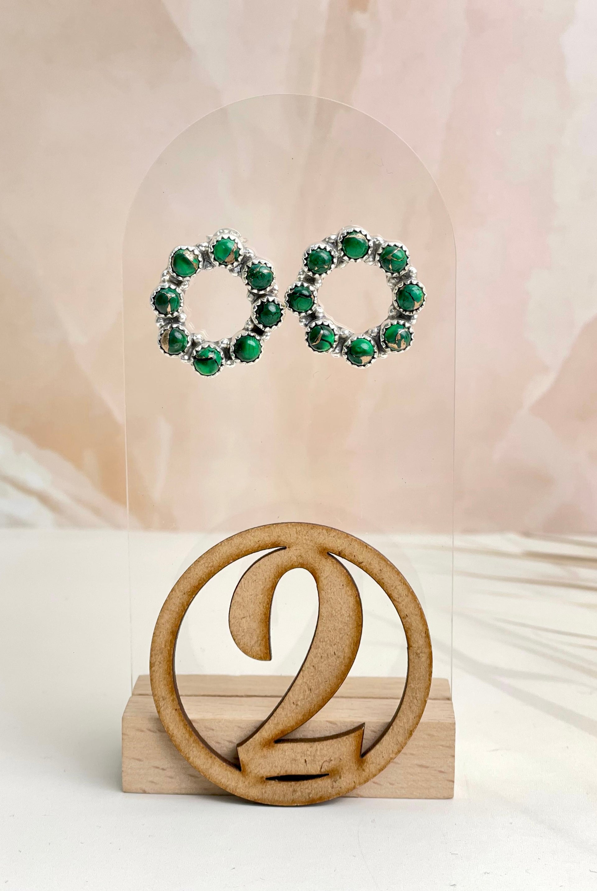 Irish Green Dahlia Studs sno 3-Earrings-Krush Kandy, Women's Online Fashion Boutique Located in Phoenix, Arizona (Scottsdale Area)
