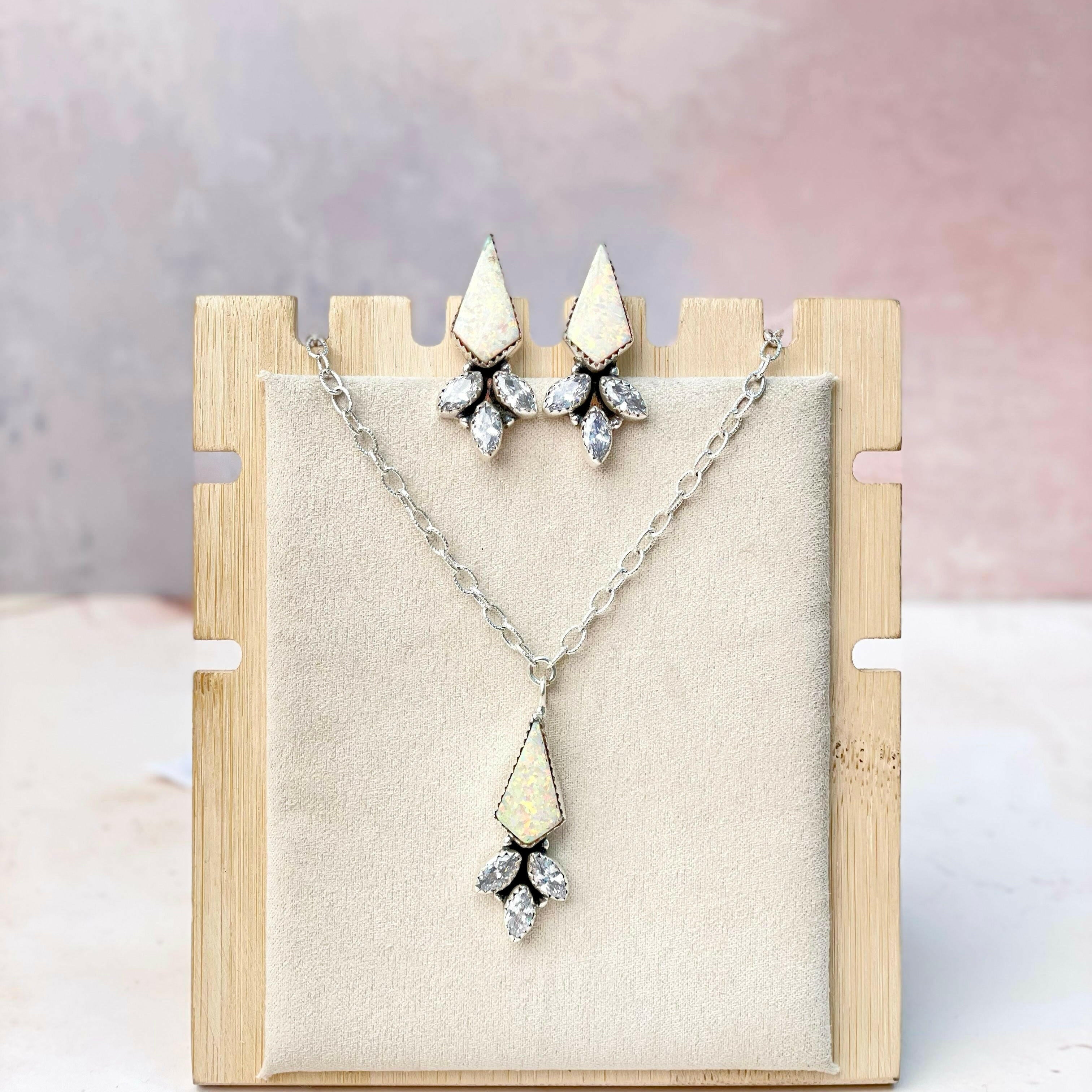 Multi Opal CZ Classy Sets-Necklaces-Krush Kandy, Women's Online Fashion Boutique Located in Phoenix, Arizona (Scottsdale Area)