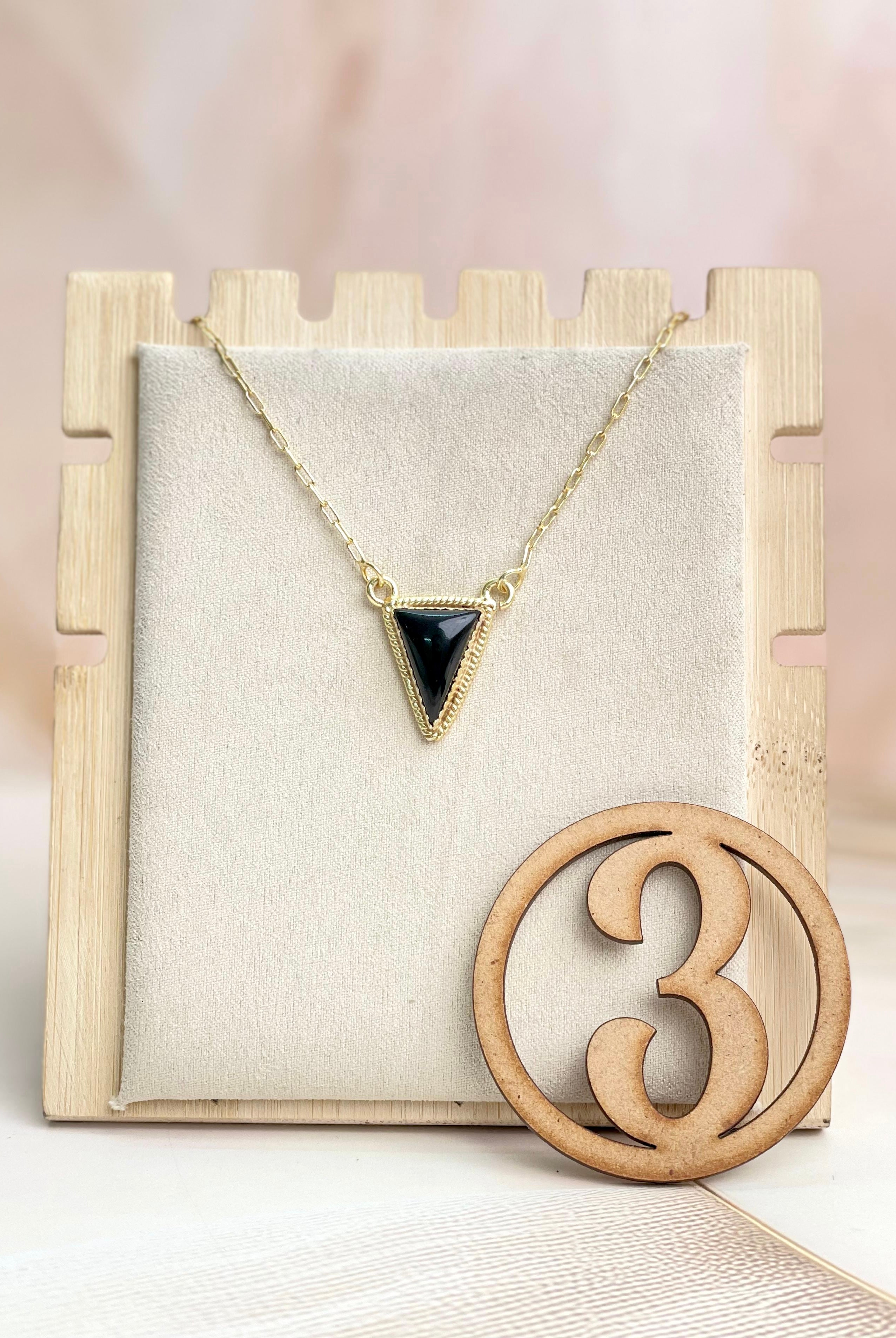 Krushed Gold & Stone Slab Geometric Necklace-Necklaces-Krush Kandy, Women's Online Fashion Boutique Located in Phoenix, Arizona (Scottsdale Area)
