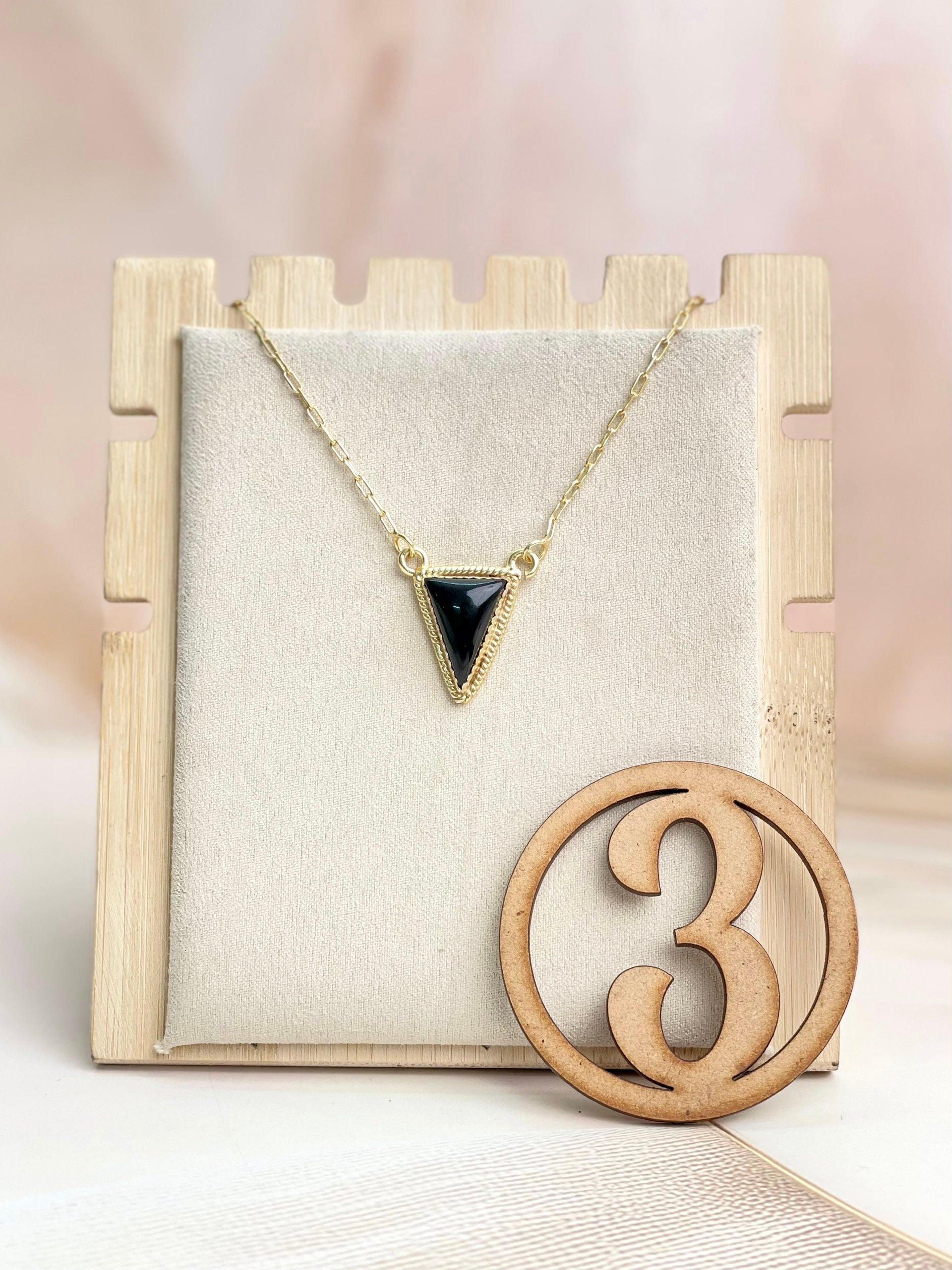 Krushed Gold & Stone Slab Geometric Necklace-Necklaces-Krush Kandy, Women's Online Fashion Boutique Located in Phoenix, Arizona (Scottsdale Area)