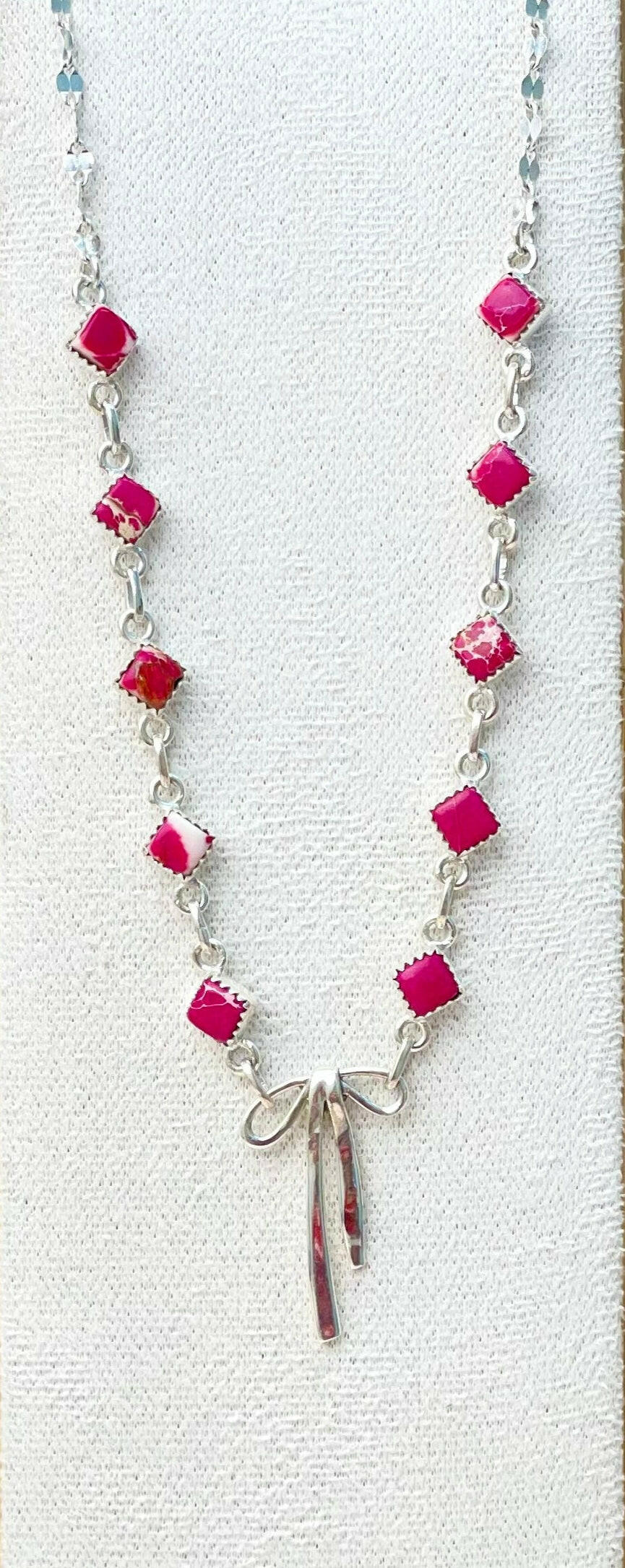 Desert Jasper & Bow Necklace-Necklaces-Krush Kandy, Women's Online Fashion Boutique Located in Phoenix, Arizona (Scottsdale Area)