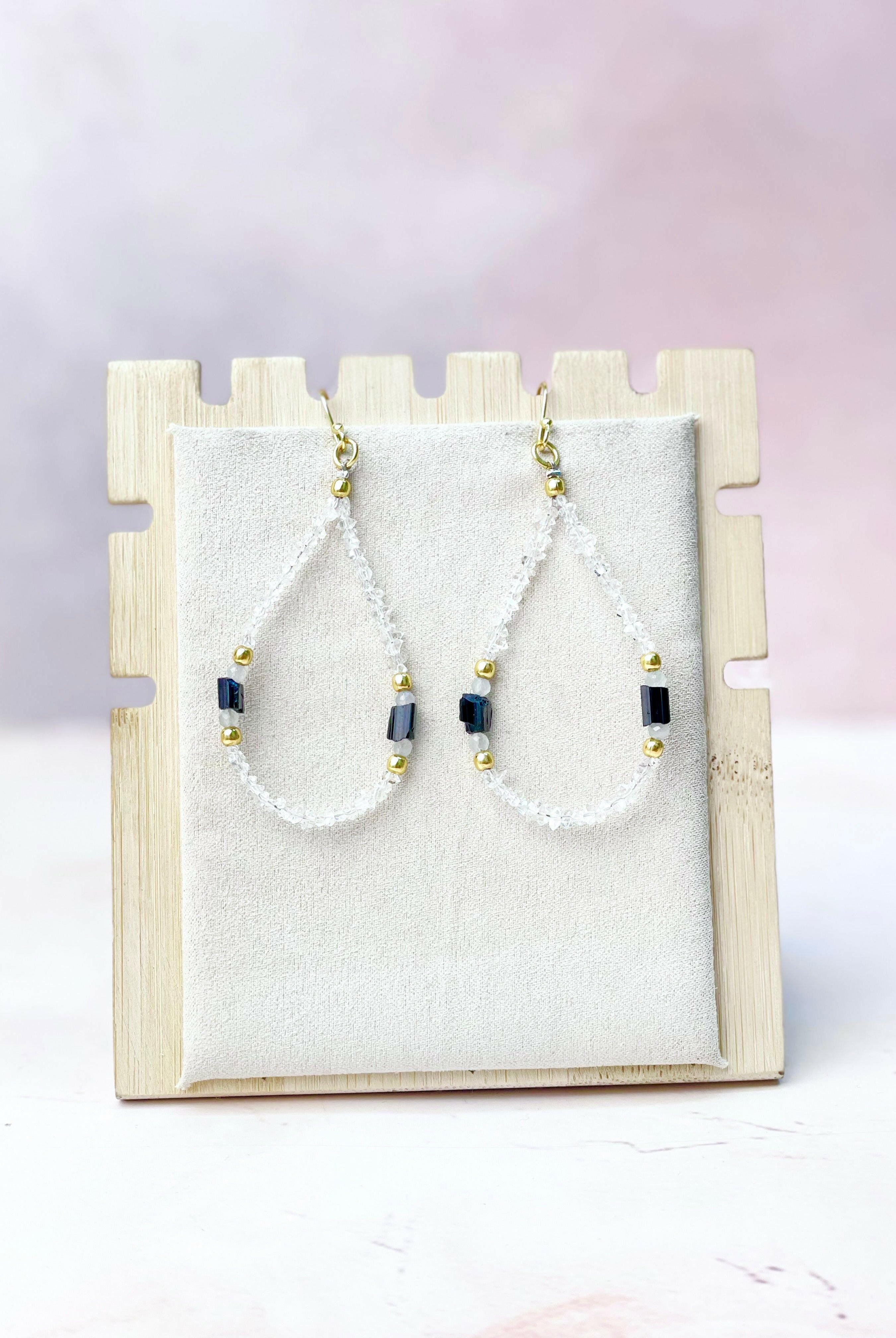 Herkimer Bling Multi Gem Earrings-Earrings-Krush Kandy, Women's Online Fashion Boutique Located in Phoenix, Arizona (Scottsdale Area)