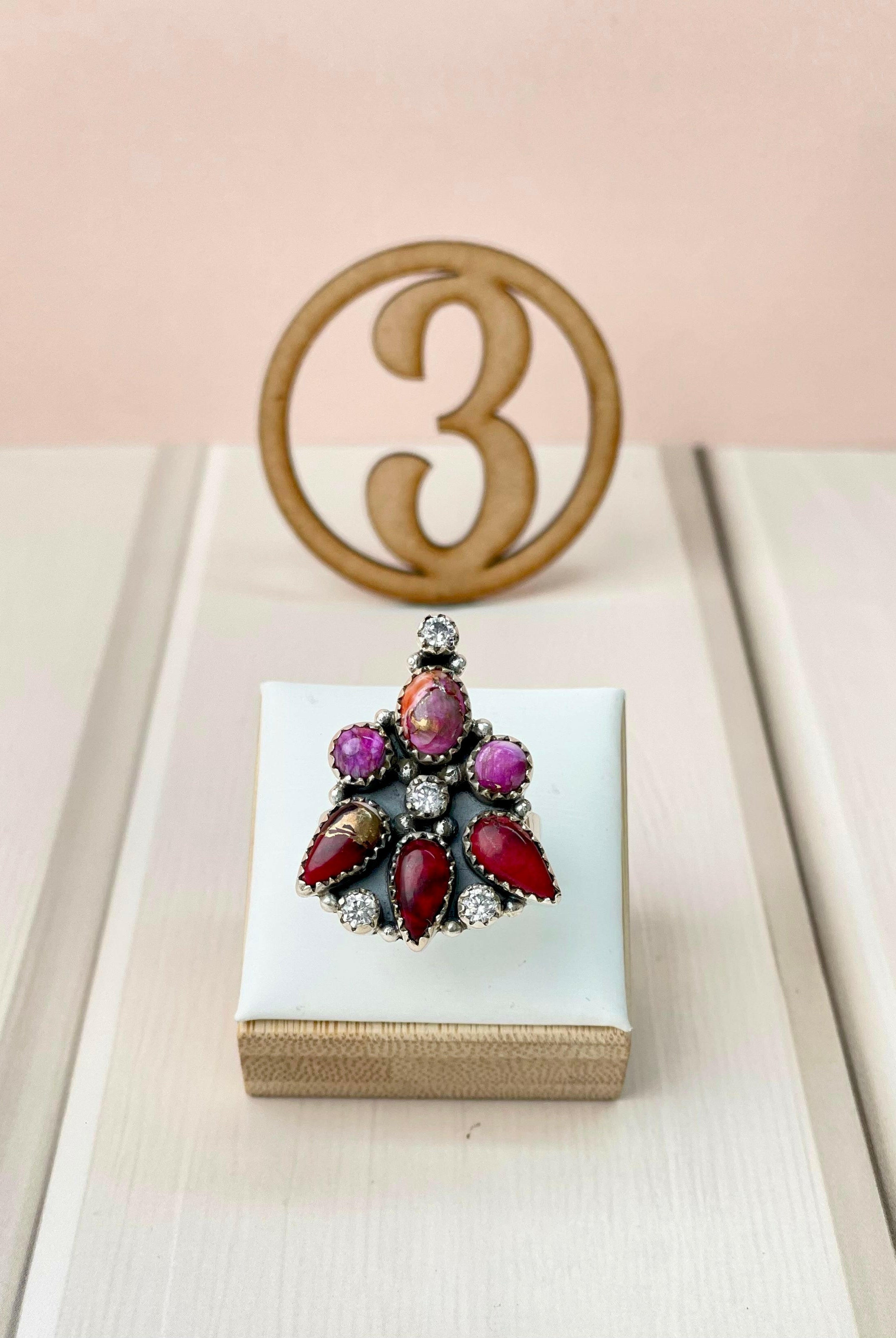 Red Dahlia One of a Kind Rings-Rings-Krush Kandy, Women's Online Fashion Boutique Located in Phoenix, Arizona (Scottsdale Area)