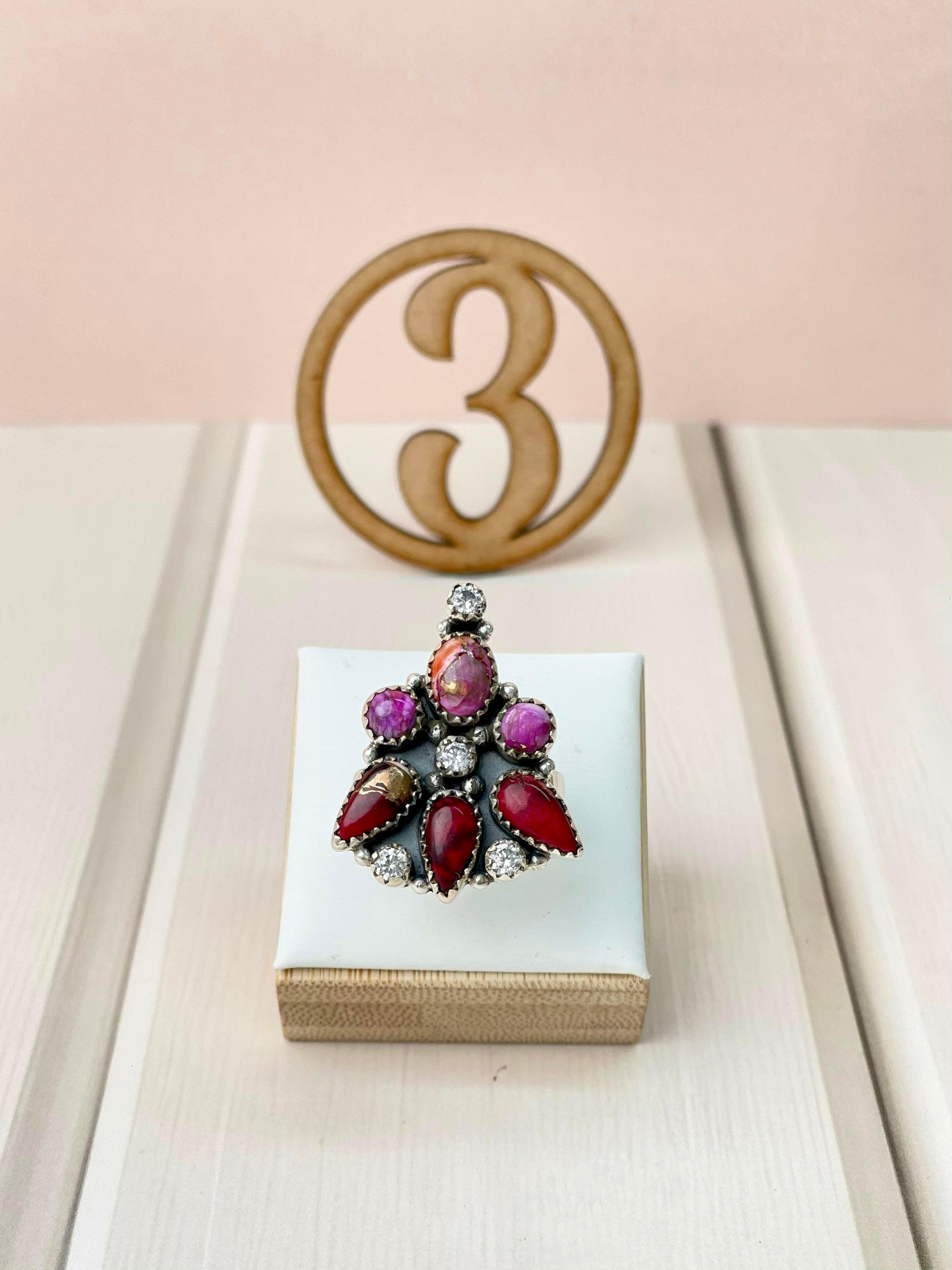 Red Dahlia One of a Kind Rings-Rings-Krush Kandy, Women's Online Fashion Boutique Located in Phoenix, Arizona (Scottsdale Area)