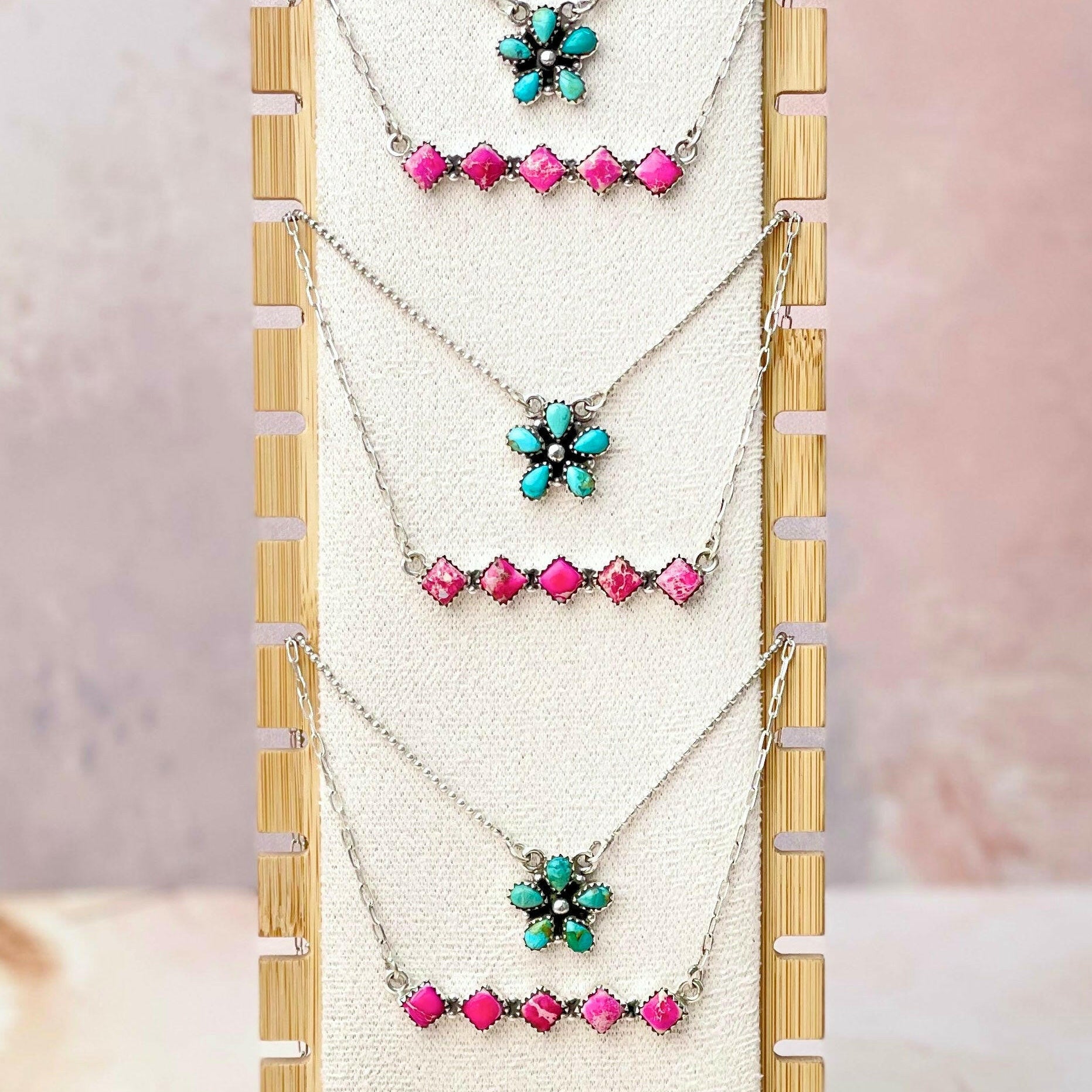 Sunlit Bloom and Bar Layered Necklace-Necklaces-Krush Kandy, Women's Online Fashion Boutique Located in Phoenix, Arizona (Scottsdale Area)