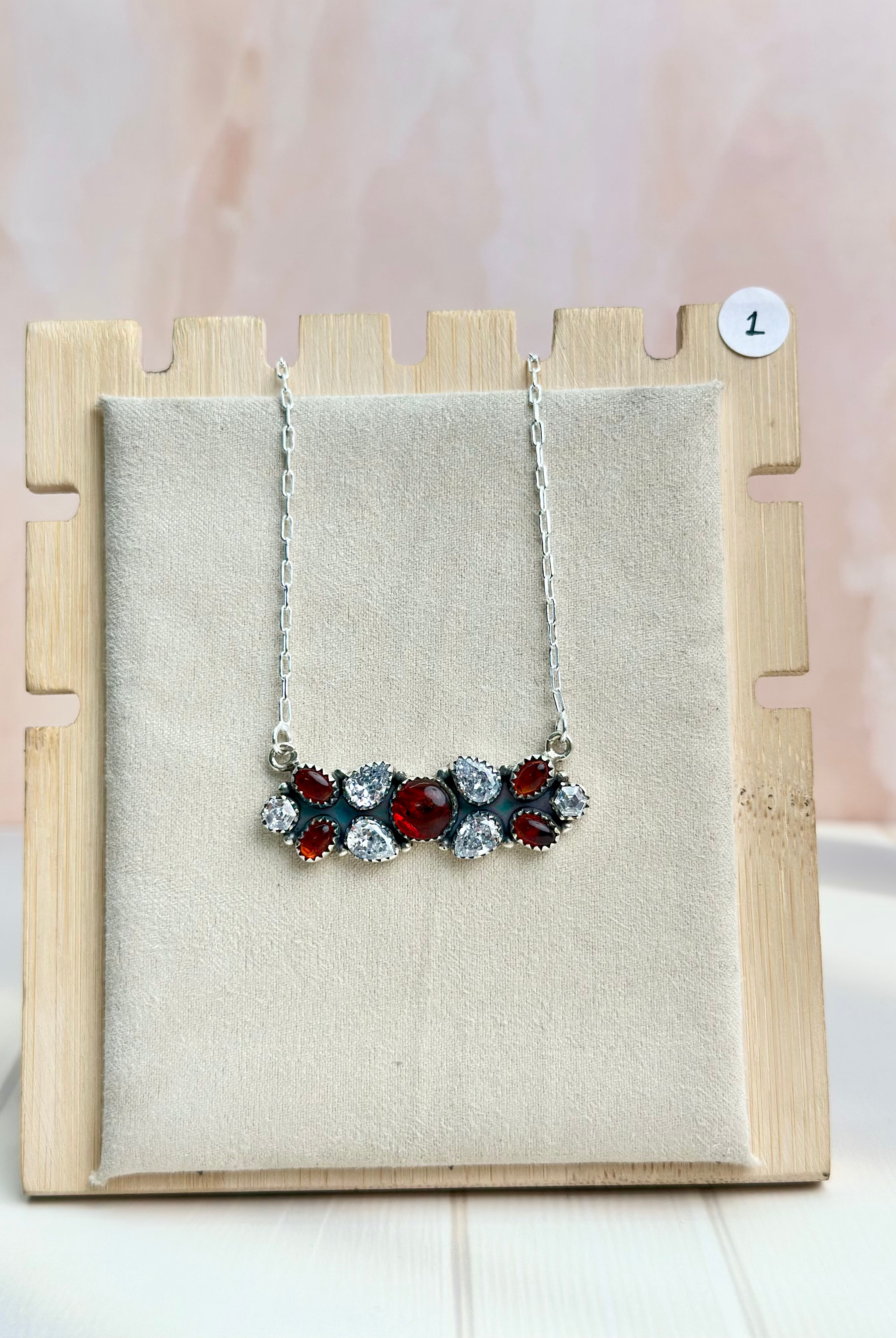 Amber, Turquoise & Crystal Necklaces-Necklaces-Krush Kandy, Women's Online Fashion Boutique Located in Phoenix, Arizona (Scottsdale Area)