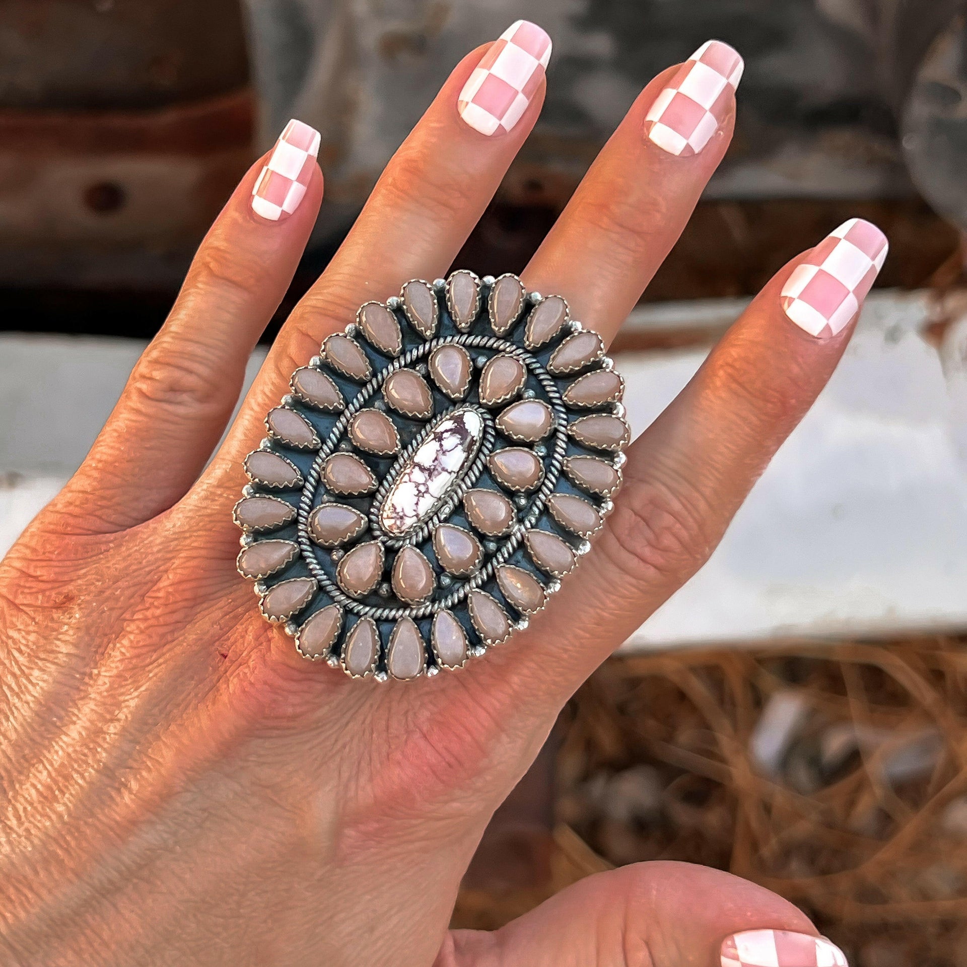 Big Mama Concho Ring MADE TO ORDER-Cluster Rings-Krush Kandy, Women's Online Fashion Boutique Located in Phoenix, Arizona (Scottsdale Area)