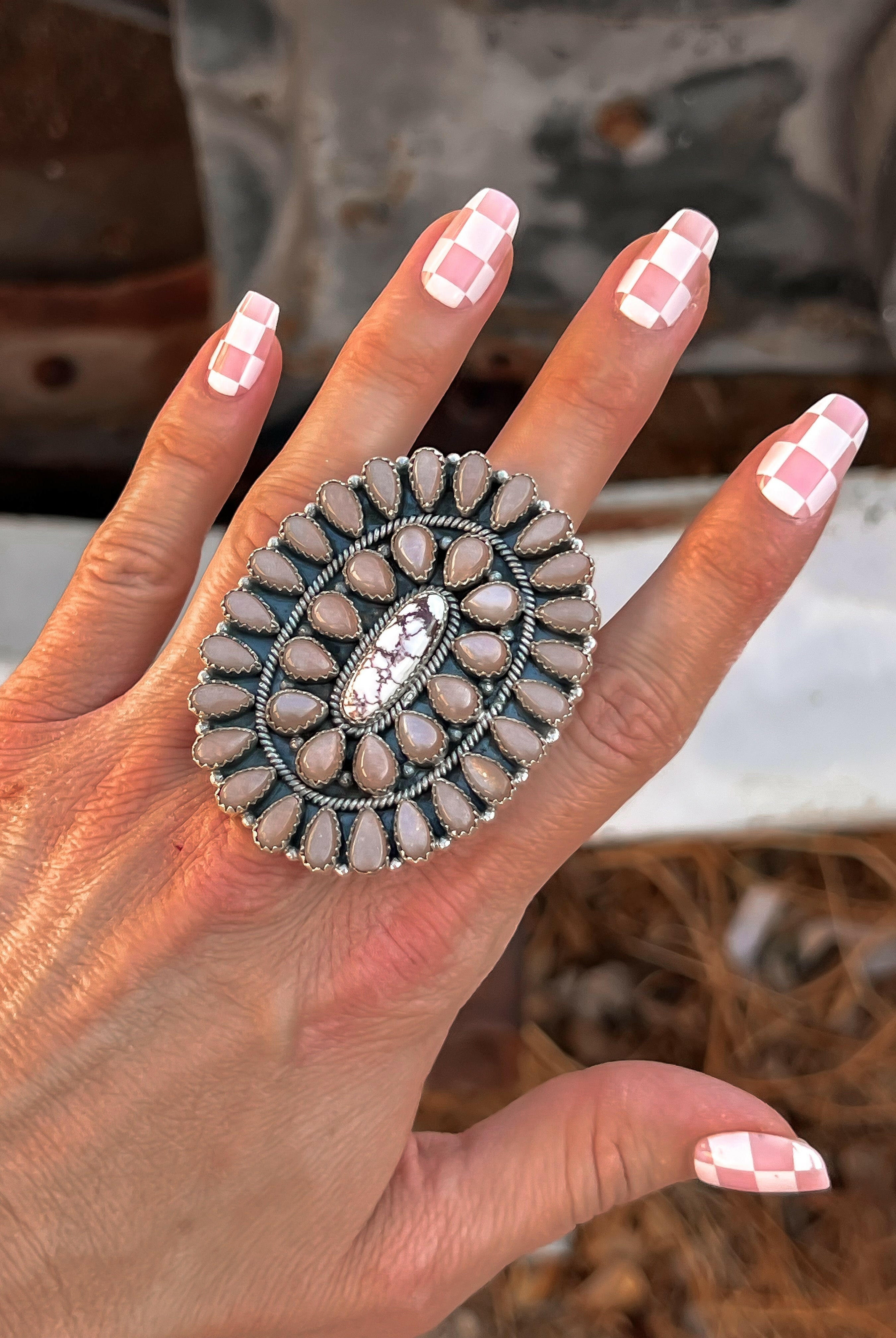 Big Mama Concho Ring MADE TO ORDER-Cluster Rings-Krush Kandy, Women's Online Fashion Boutique Located in Phoenix, Arizona (Scottsdale Area)