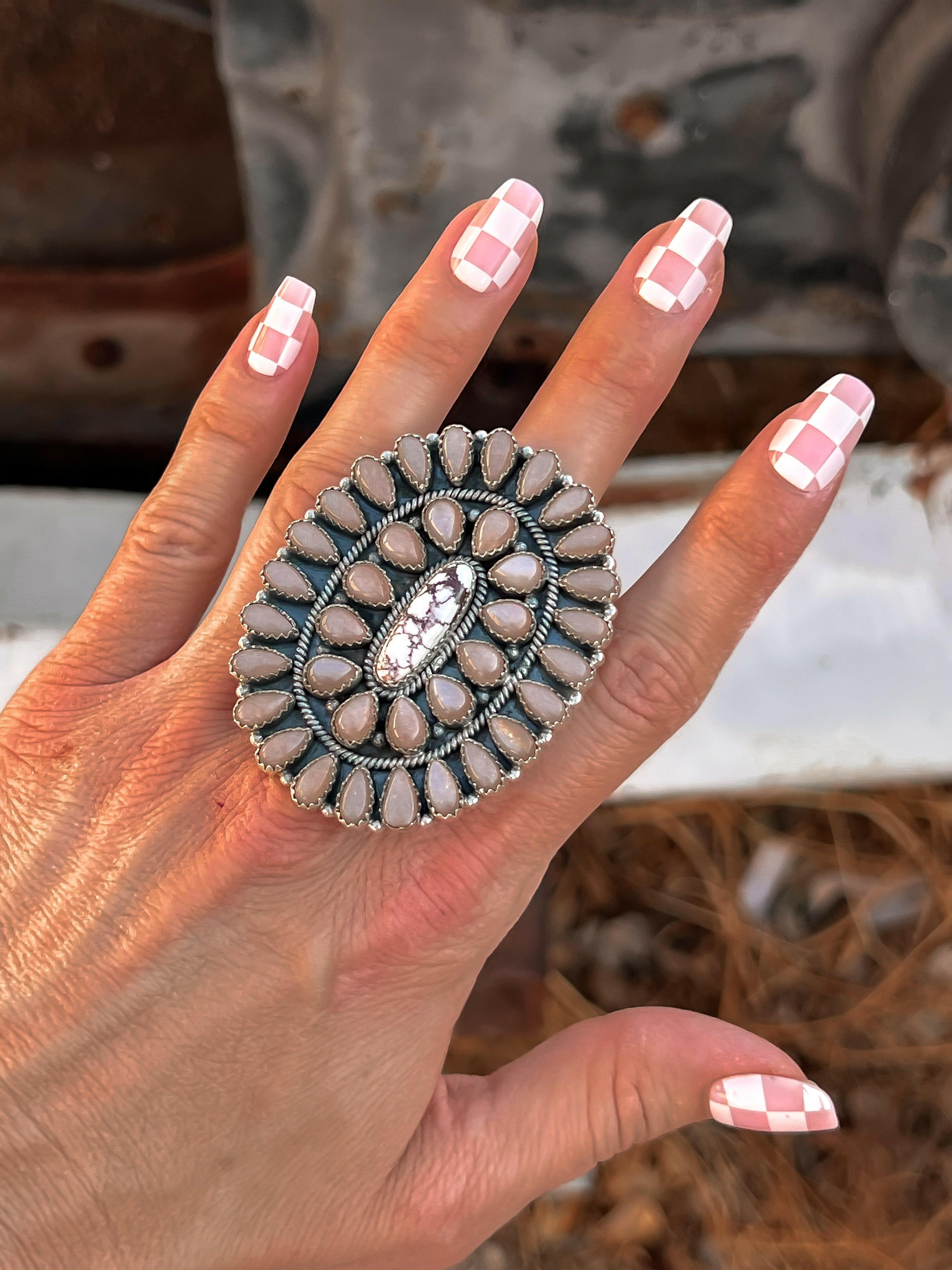 Big Mama Concho Ring MADE TO ORDER-Cluster Rings-Krush Kandy, Women's Online Fashion Boutique Located in Phoenix, Arizona (Scottsdale Area)