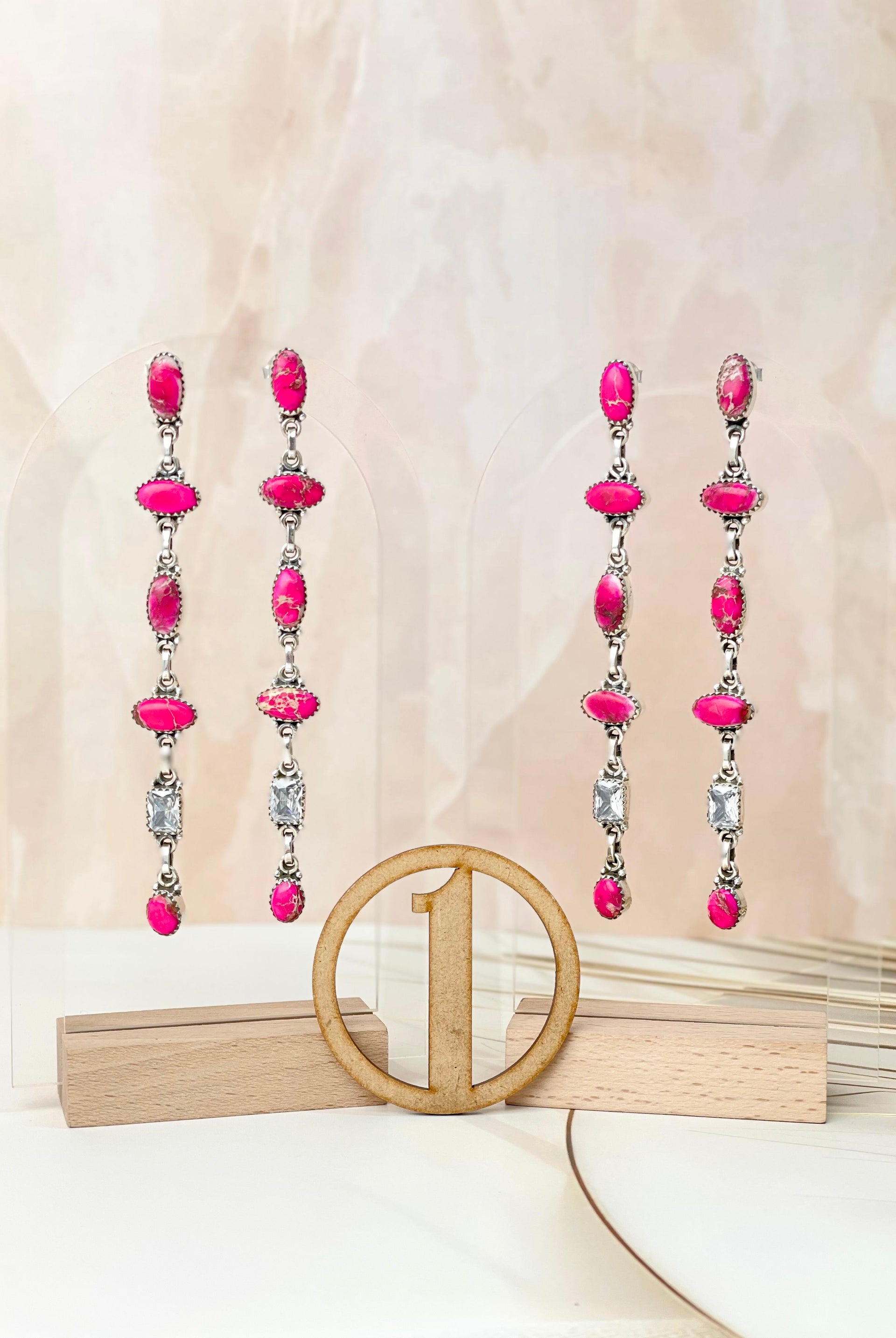 Desert Jasper Statement Dangle Earrings-Earrings-Krush Kandy, Women's Online Fashion Boutique Located in Phoenix, Arizona (Scottsdale Area)