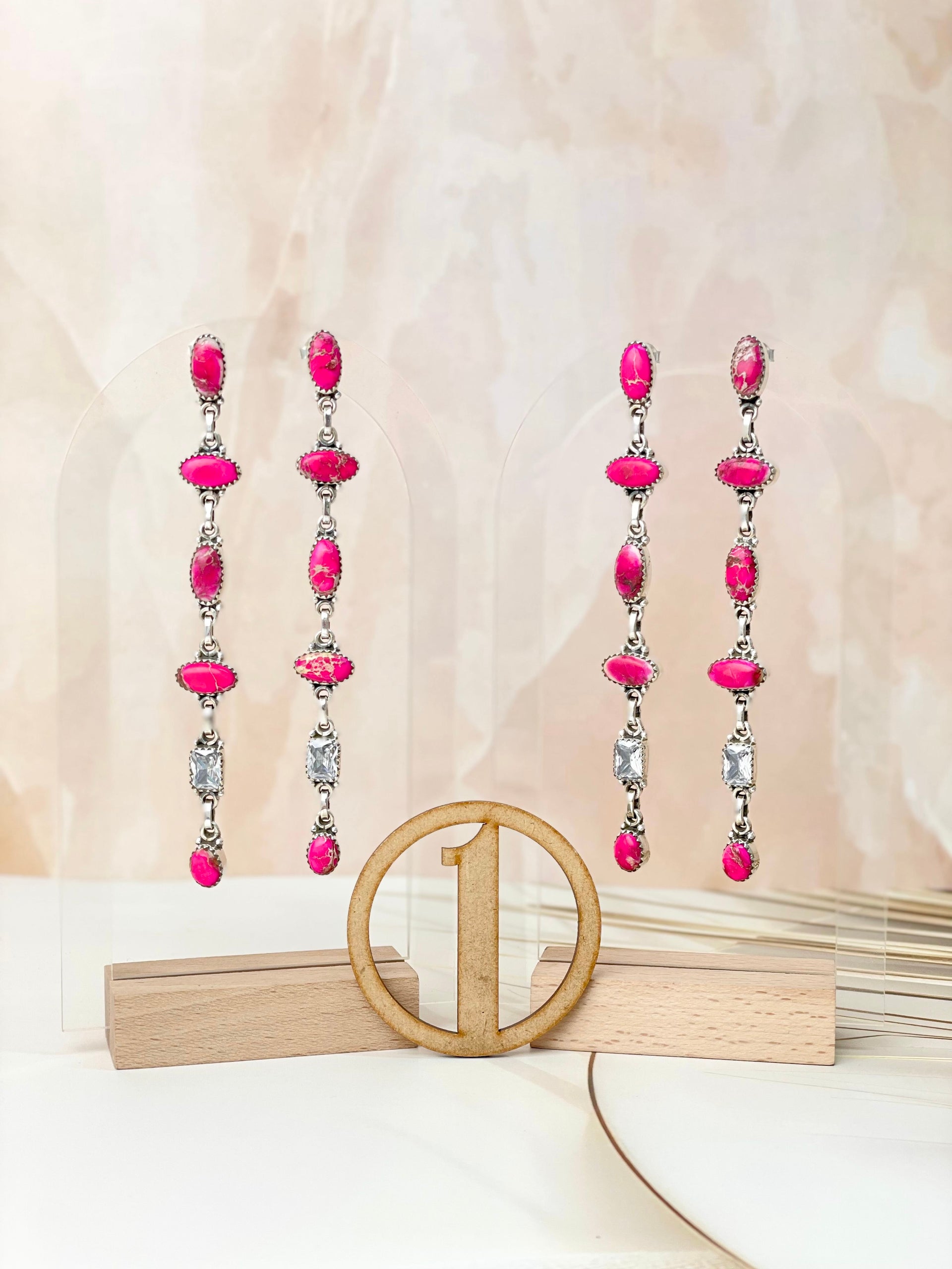 Desert Jasper Statement Dangle Earrings-Earrings-Krush Kandy, Women's Online Fashion Boutique Located in Phoenix, Arizona (Scottsdale Area)