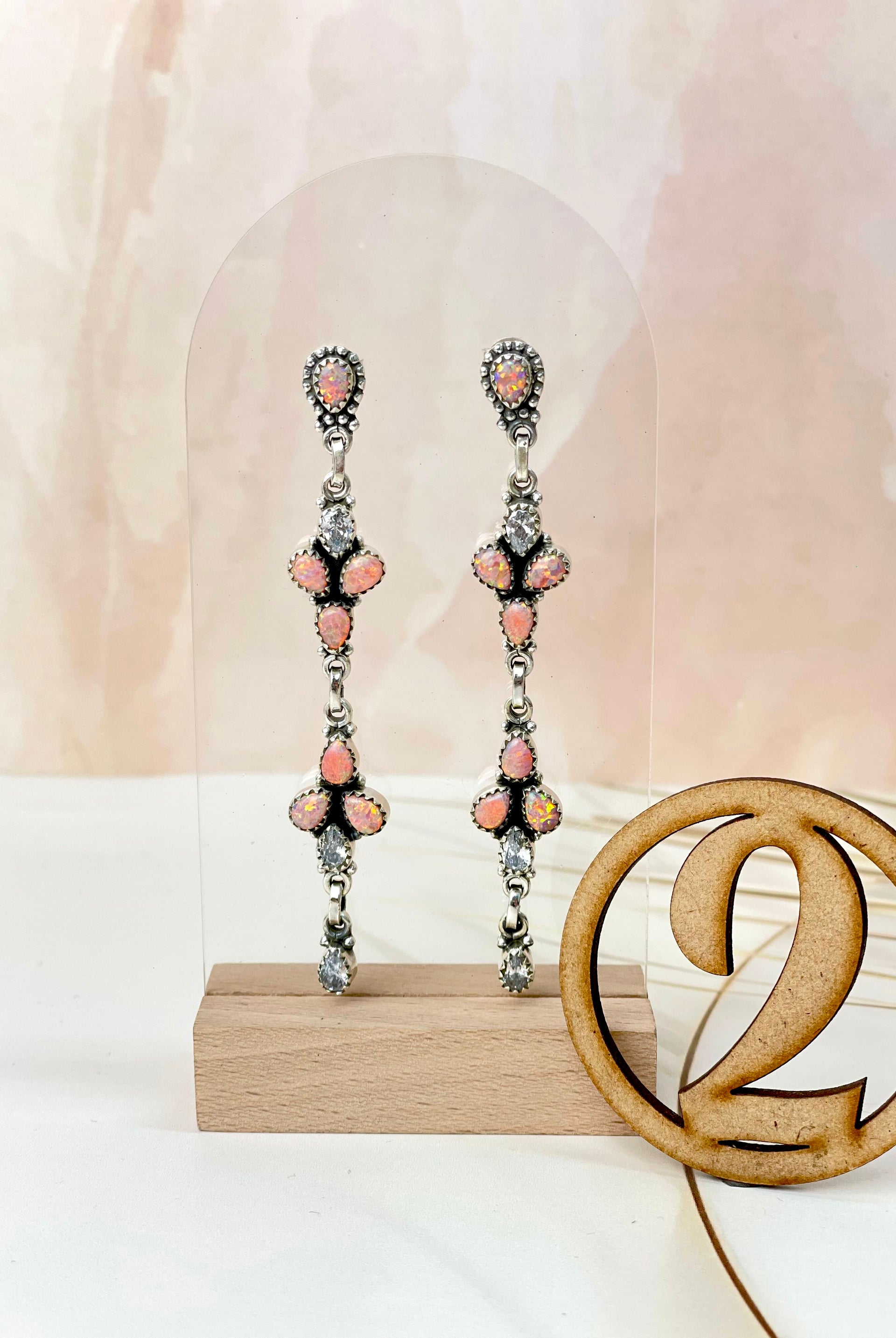 Winter Wonderland Opal & Crystal Earrings-Earrings-Krush Kandy, Women's Online Fashion Boutique Located in Phoenix, Arizona (Scottsdale Area)