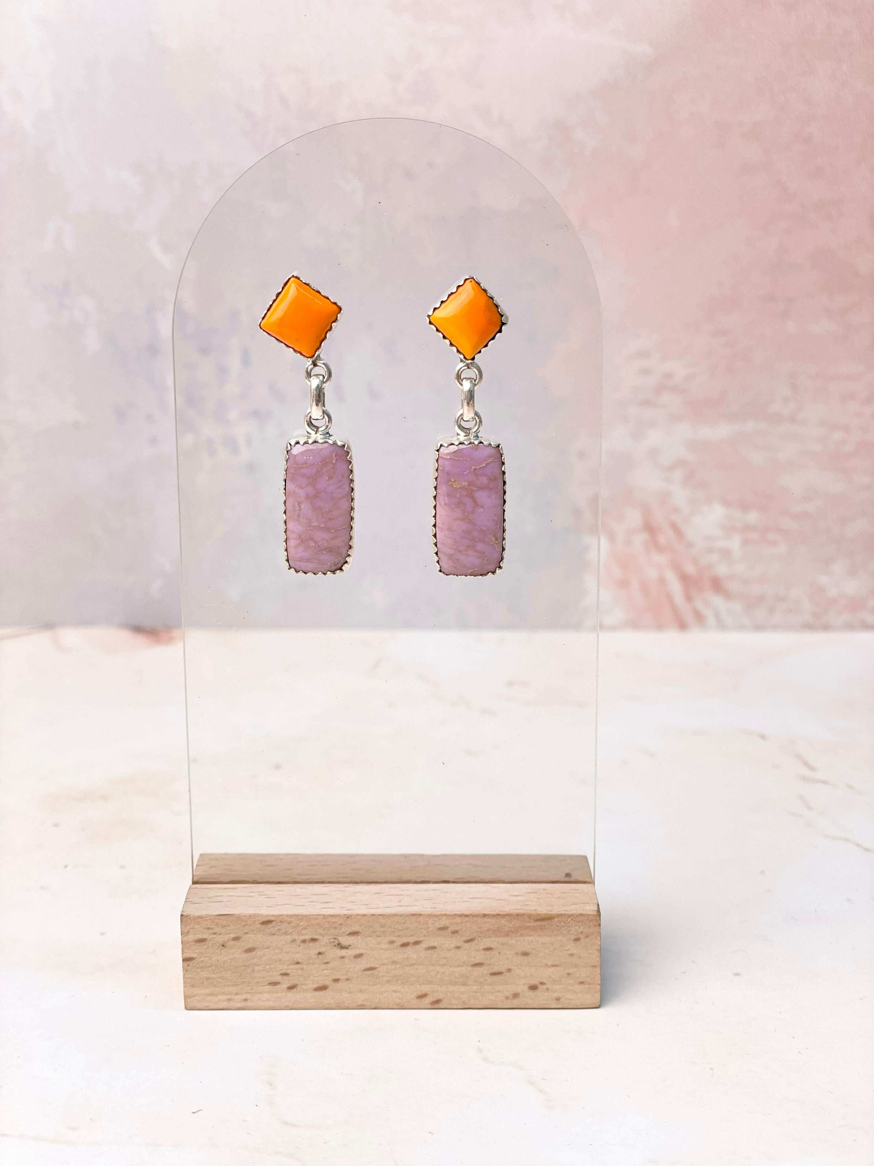 Rosarita Mixed Gem One of a Kind Earrings-Earrings-Krush Kandy, Women's Online Fashion Boutique Located in Phoenix, Arizona (Scottsdale Area)