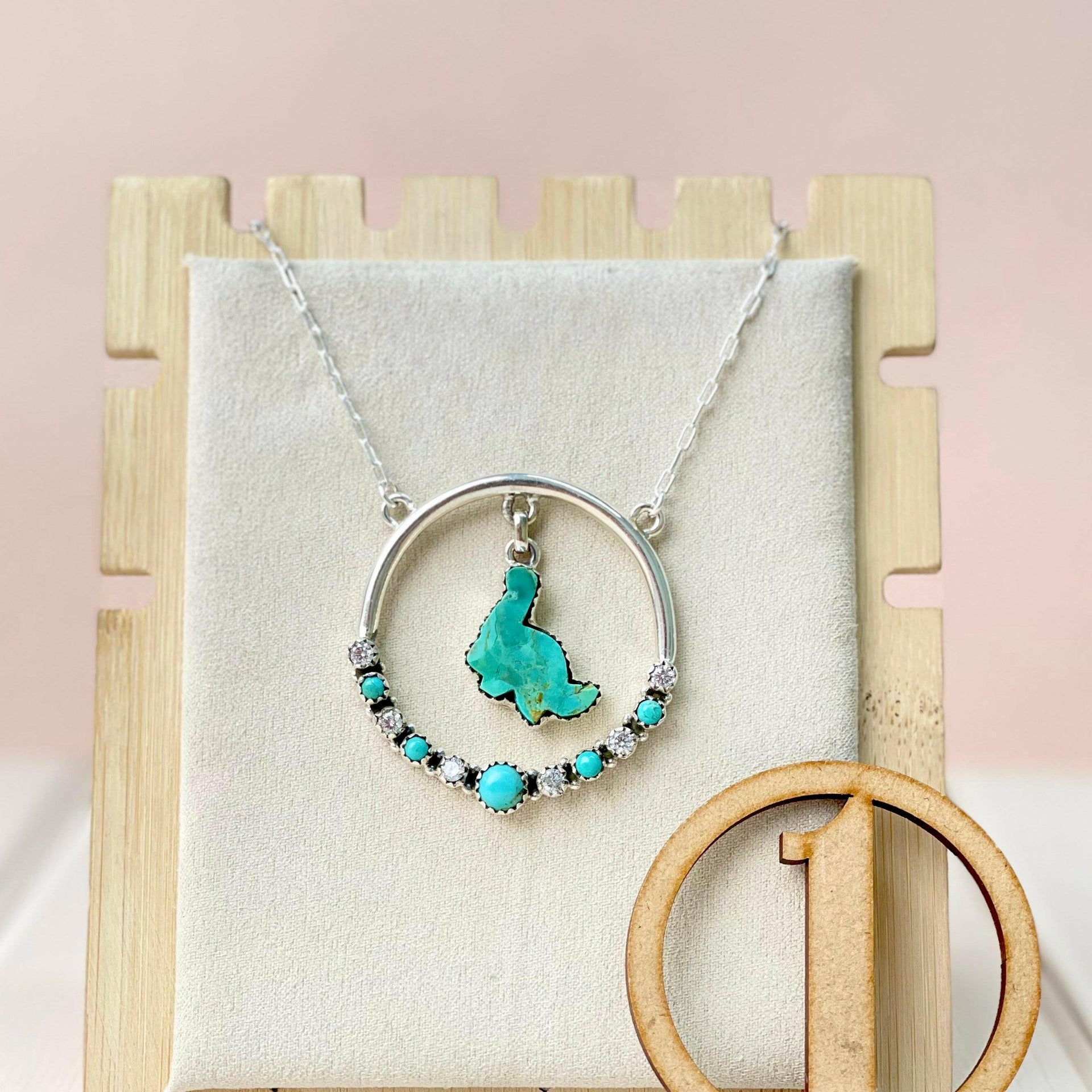 Dino in the Wild Circle Chain Pendant-Necklaces-Krush Kandy, Women's Online Fashion Boutique Located in Phoenix, Arizona (Scottsdale Area)