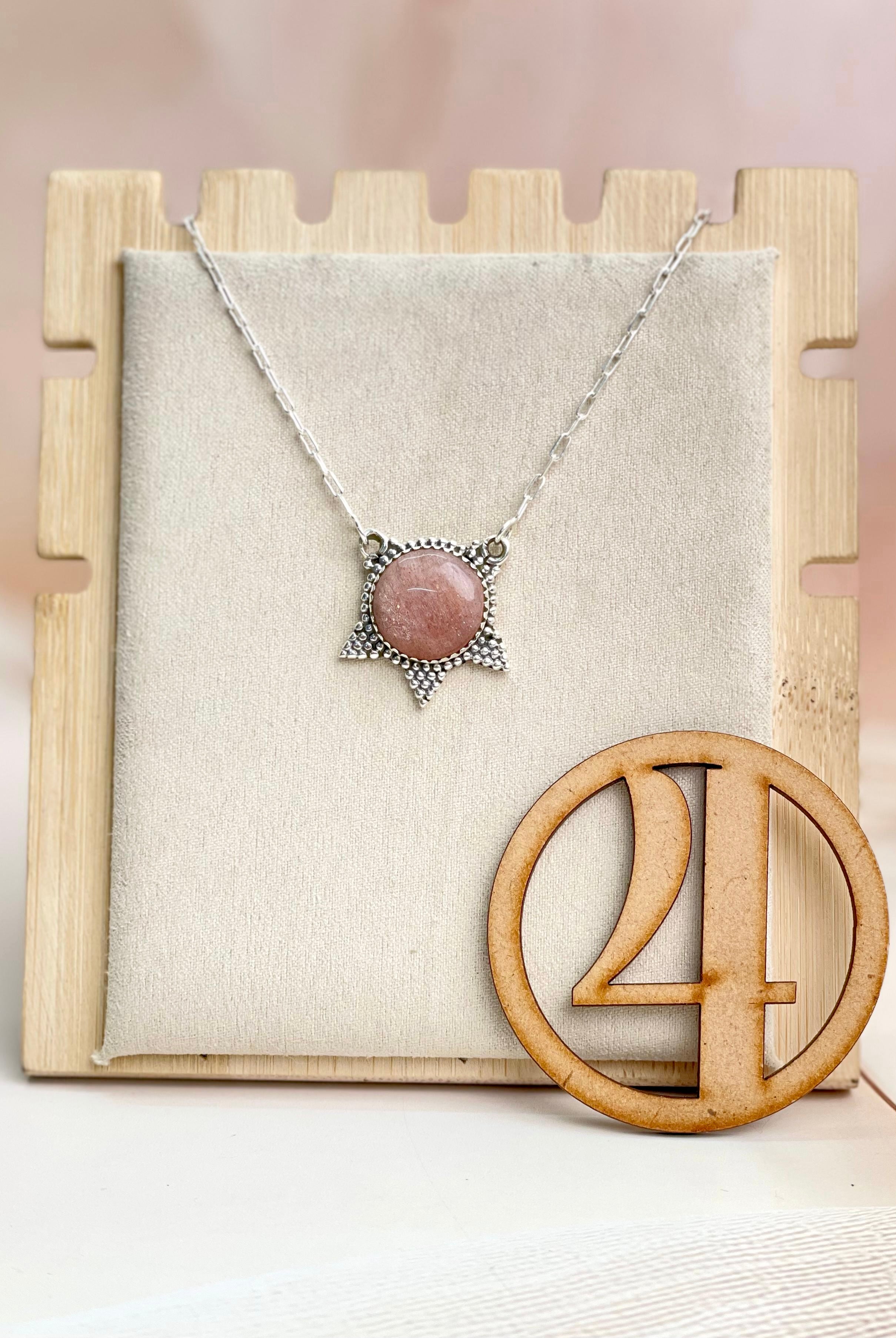 Sunstone Slab Necklace sno 32-Necklaces-Krush Kandy, Women's Online Fashion Boutique Located in Phoenix, Arizona (Scottsdale Area)
