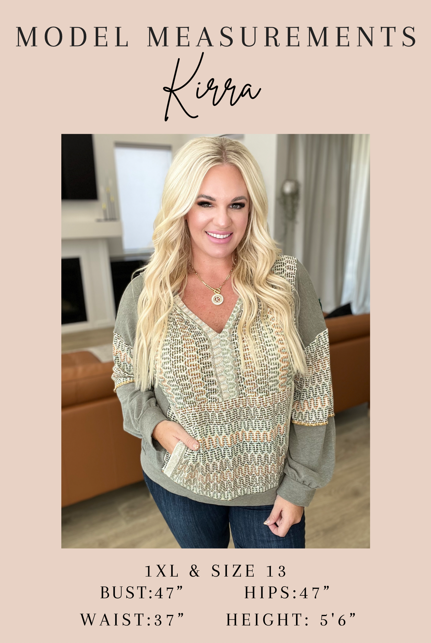 Big Sky Country Waffle Knit Top In Apricot-Short Sleeve Tops-Krush Kandy, Women's Online Fashion Boutique Located in Phoenix, Arizona (Scottsdale Area)
