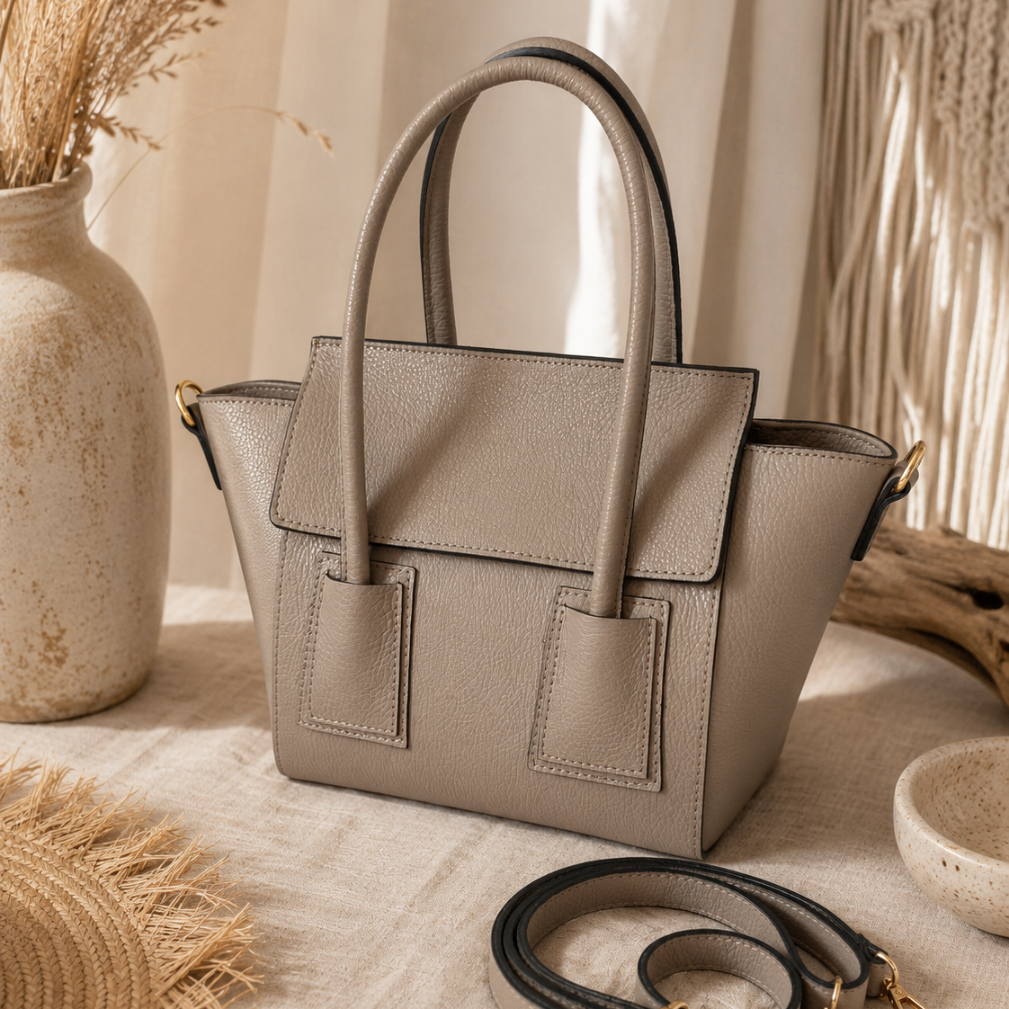 Angelina - Genuine Leather Tote Bag