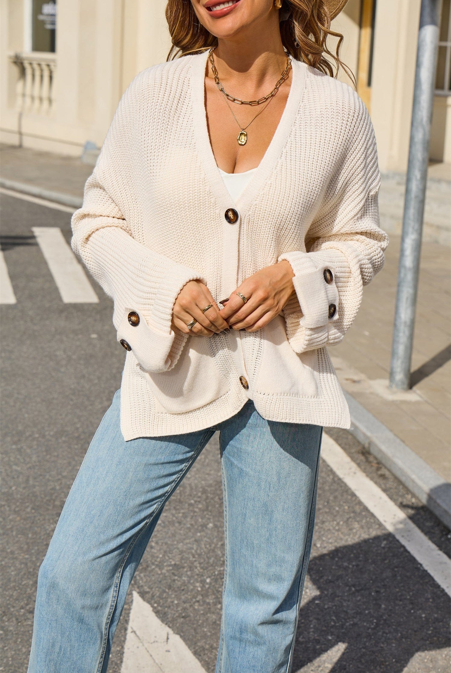 Everyday Basic Button Cardigan-Tops-Krush Kandy, Women's Online Fashion Boutique Located in Phoenix, Arizona (Scottsdale Area)