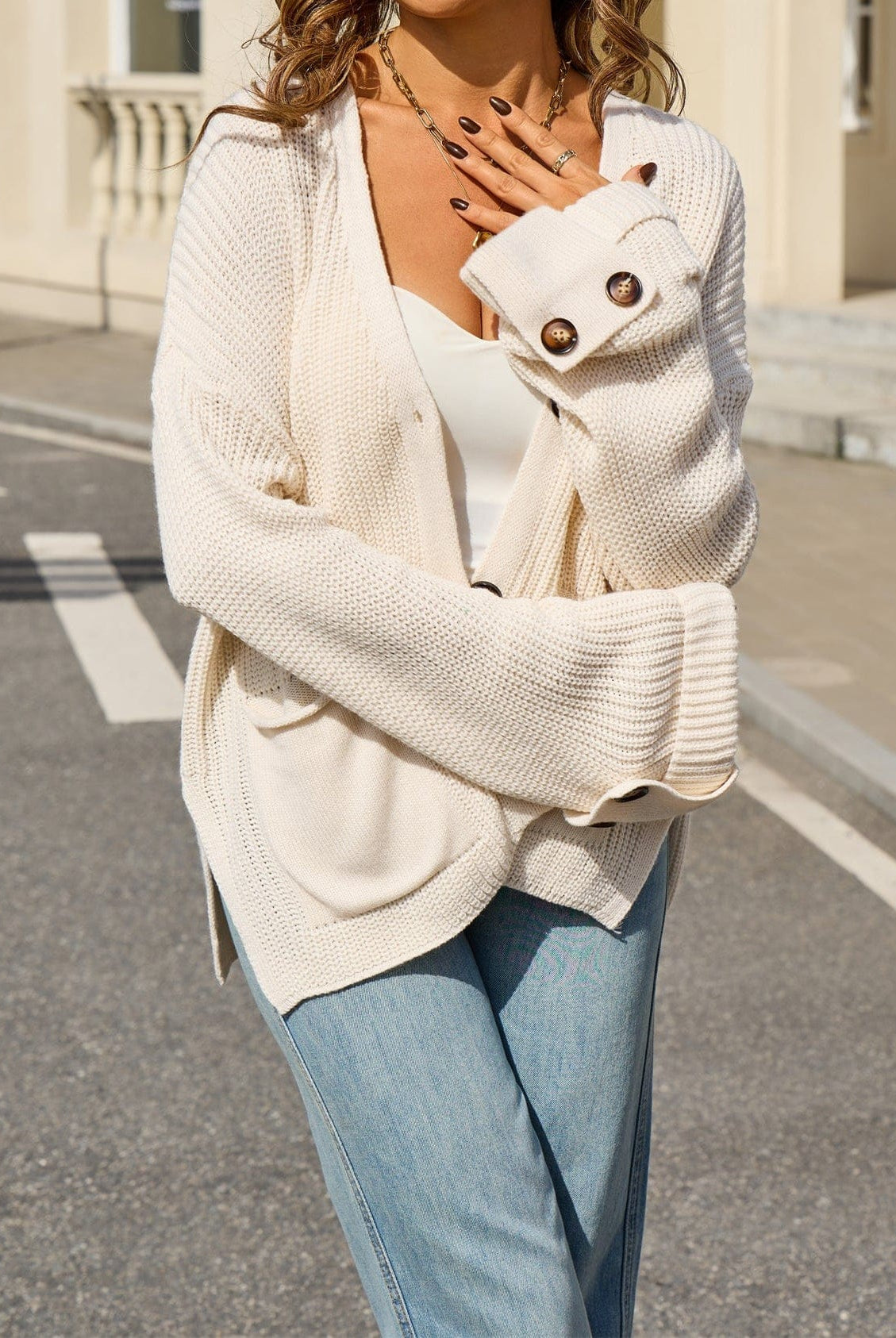 Everyday Basic Button Cardigan-Tops-Krush Kandy, Women's Online Fashion Boutique Located in Phoenix, Arizona (Scottsdale Area)