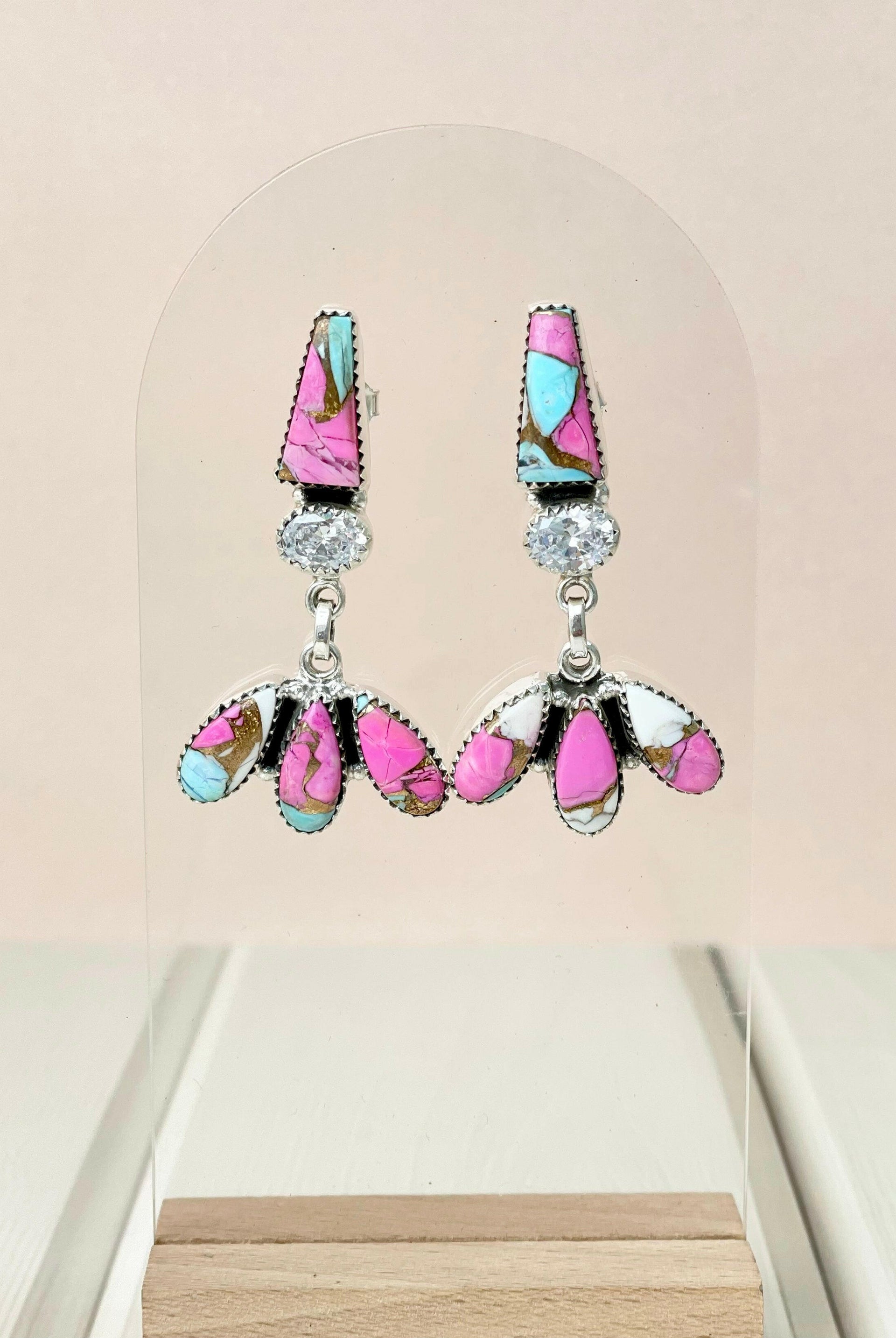 Cotton Candy Earrings Bno. 29-Earrings-Krush Kandy, Women's Online Fashion Boutique Located in Phoenix, Arizona (Scottsdale Area)