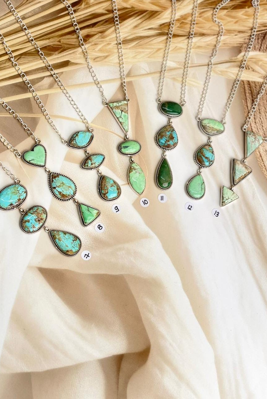 Australian Turquoise & Varascite Lariat Necklace Sno 32-Necklaces-Krush Kandy, Women's Online Fashion Boutique Located in Phoenix, Arizona (Scottsdale Area)