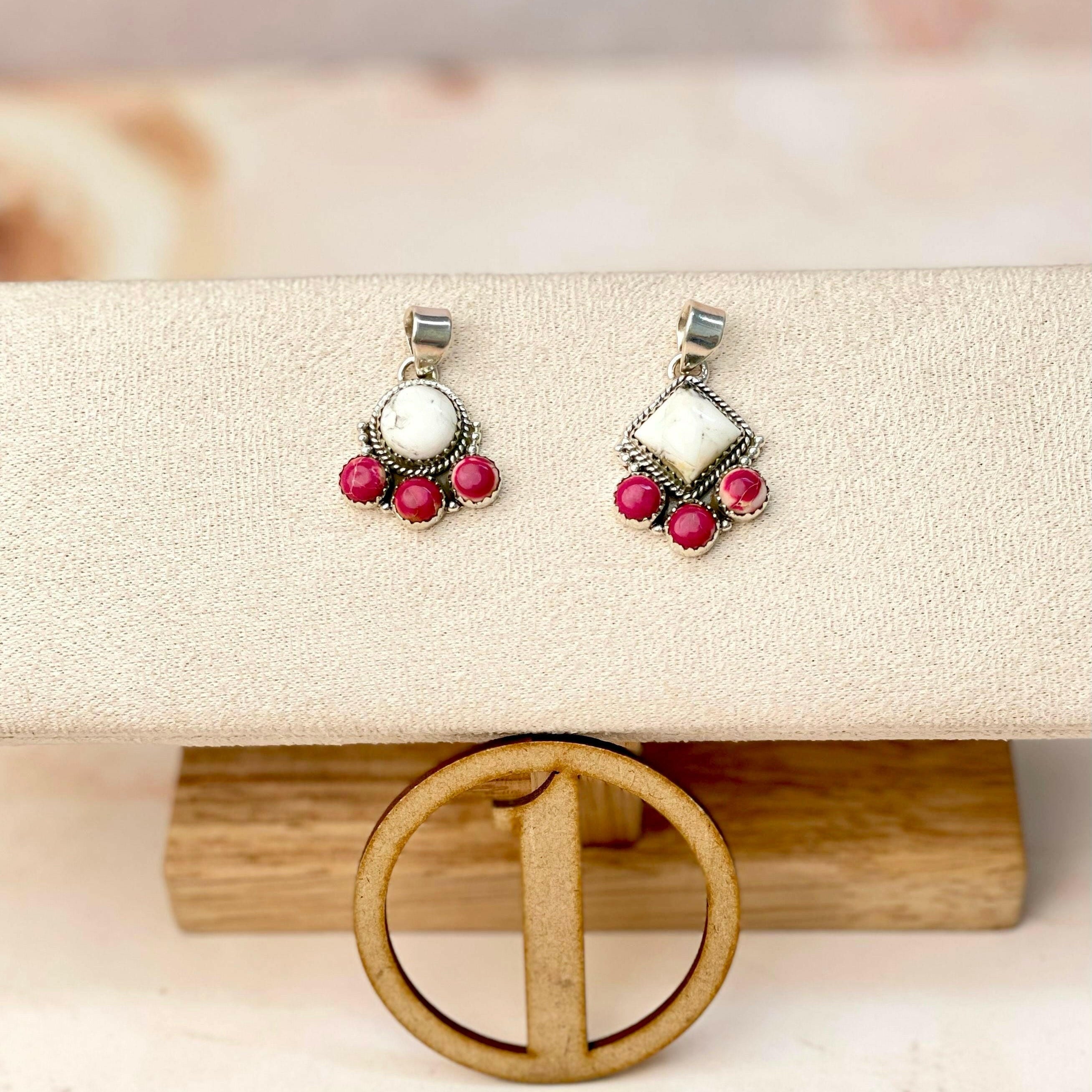 White Buffalo and Jasper Pendants-Necklaces-Krush Kandy, Women's Online Fashion Boutique Located in Phoenix, Arizona (Scottsdale Area)