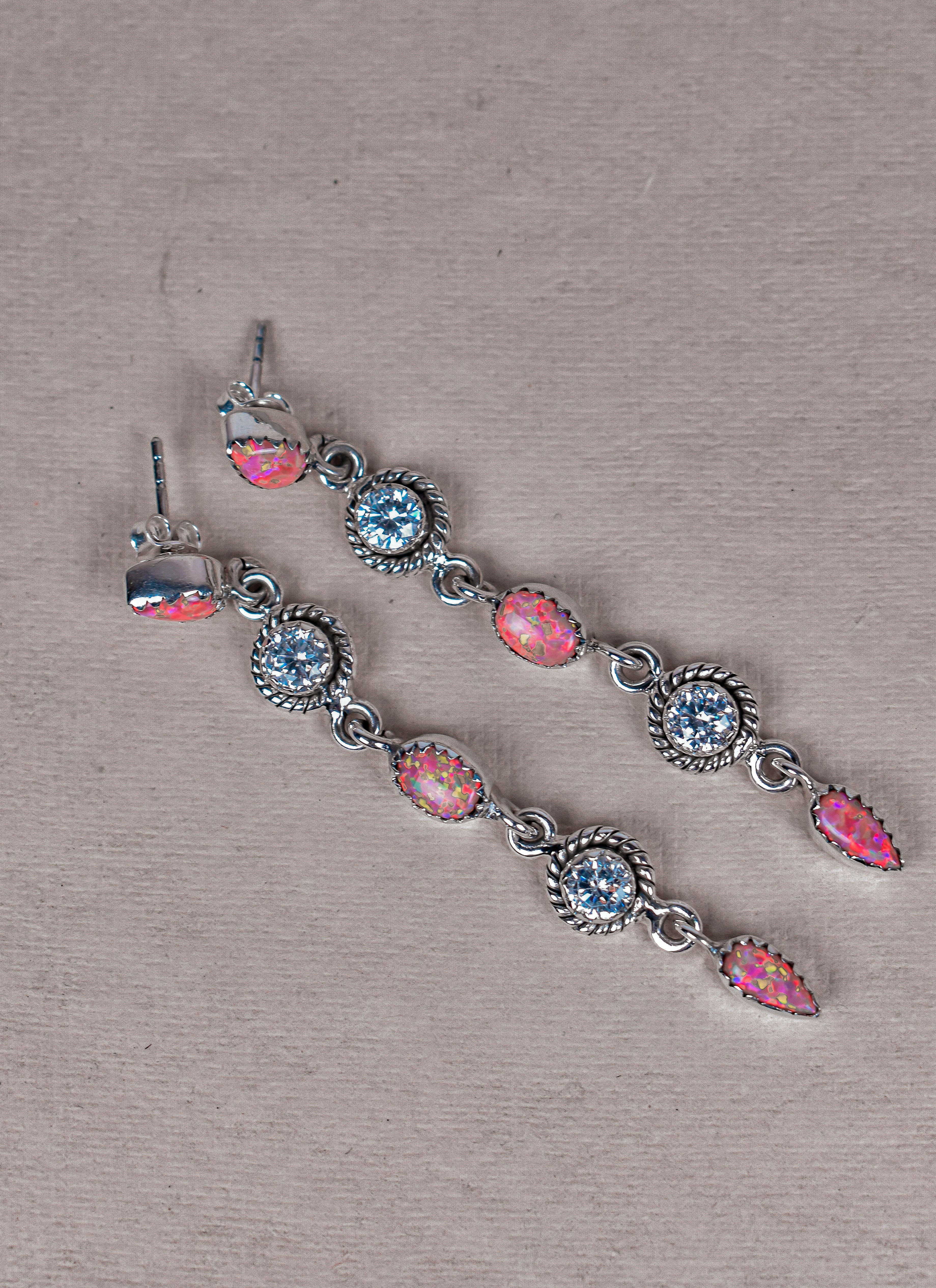 Triple Double Dangle Earrings-Drop Earrings-Krush Kandy, Women's Online Fashion Boutique Located in Phoenix, Arizona (Scottsdale Area)