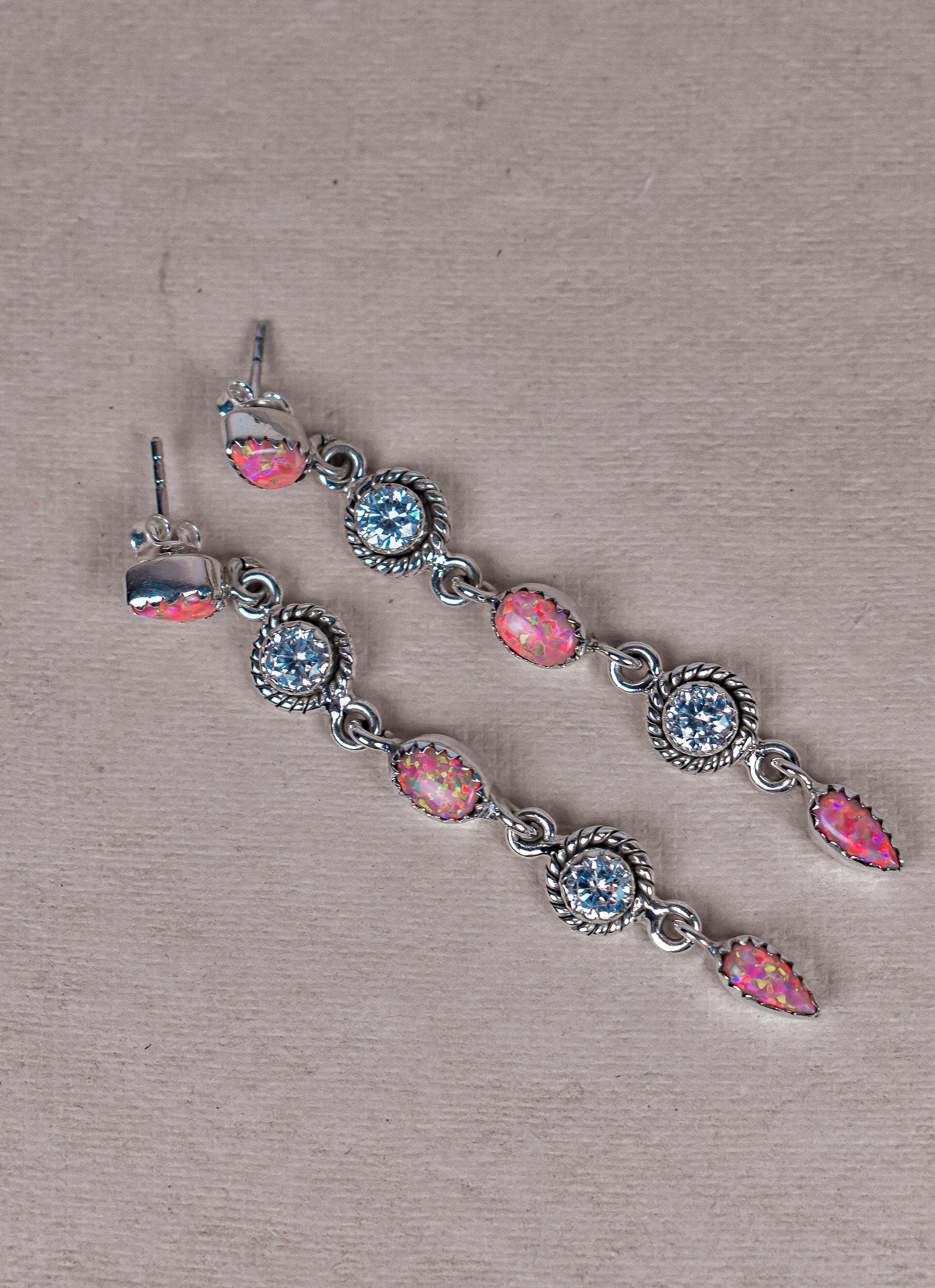 Triple Double Dangle Earrings-Drop Earrings-Krush Kandy, Women's Online Fashion Boutique Located in Phoenix, Arizona (Scottsdale Area)