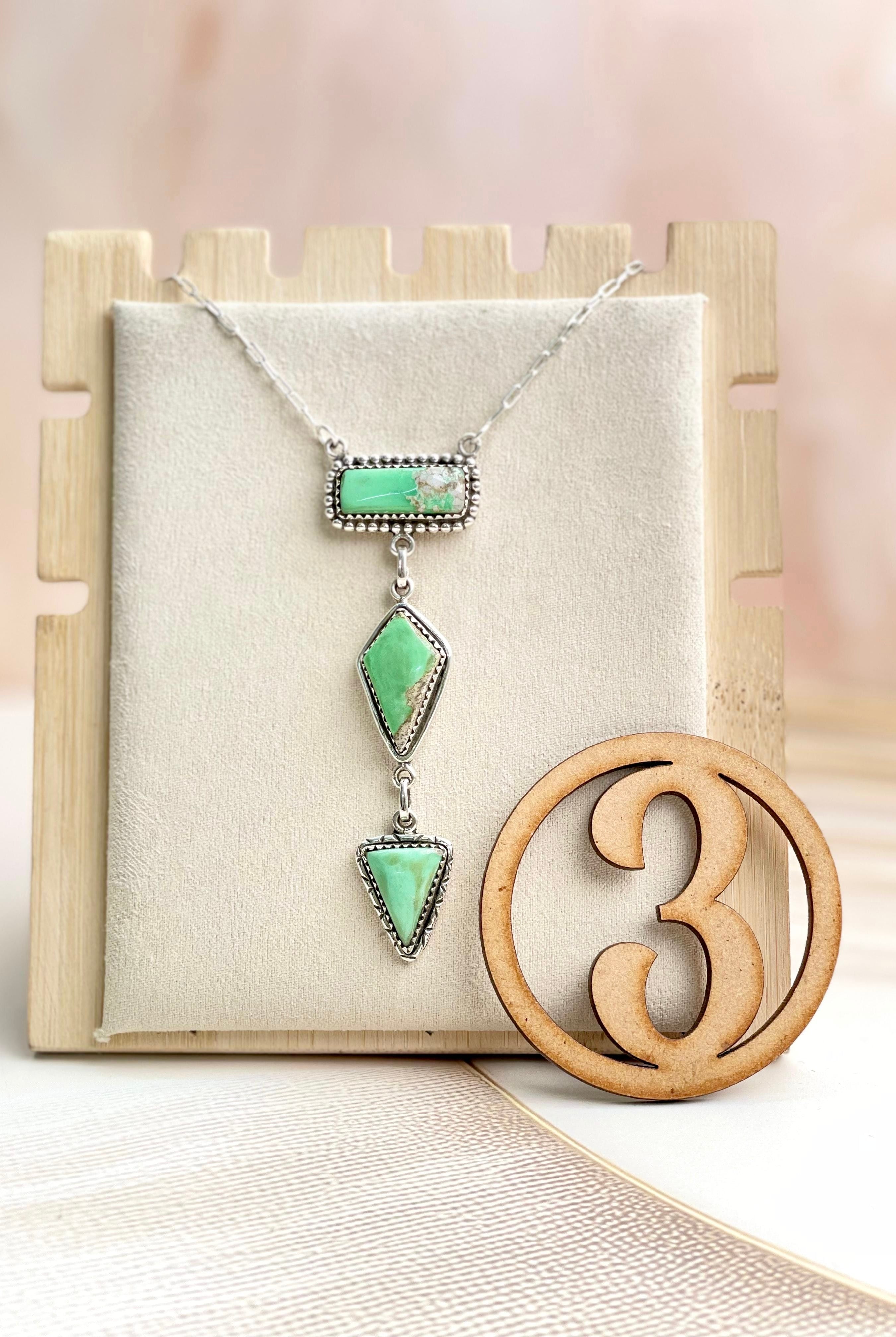Australian Varascite Lariat Necklace Sno 15-Necklaces-Krush Kandy, Women's Online Fashion Boutique Located in Phoenix, Arizona (Scottsdale Area)