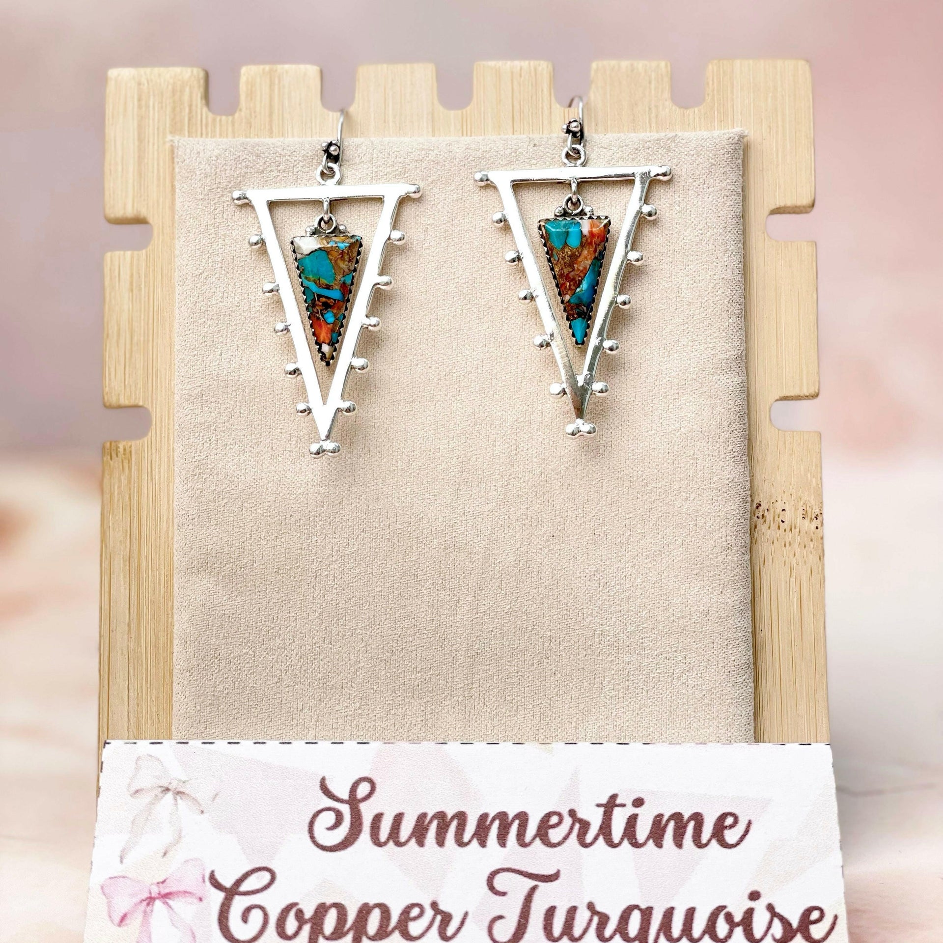 Tori's Bold Sterling Triad Stone Earrings | MADE TO ORDER-Earrings-Krush Kandy, Women's Online Fashion Boutique Located in Phoenix, Arizona (Scottsdale Area)
